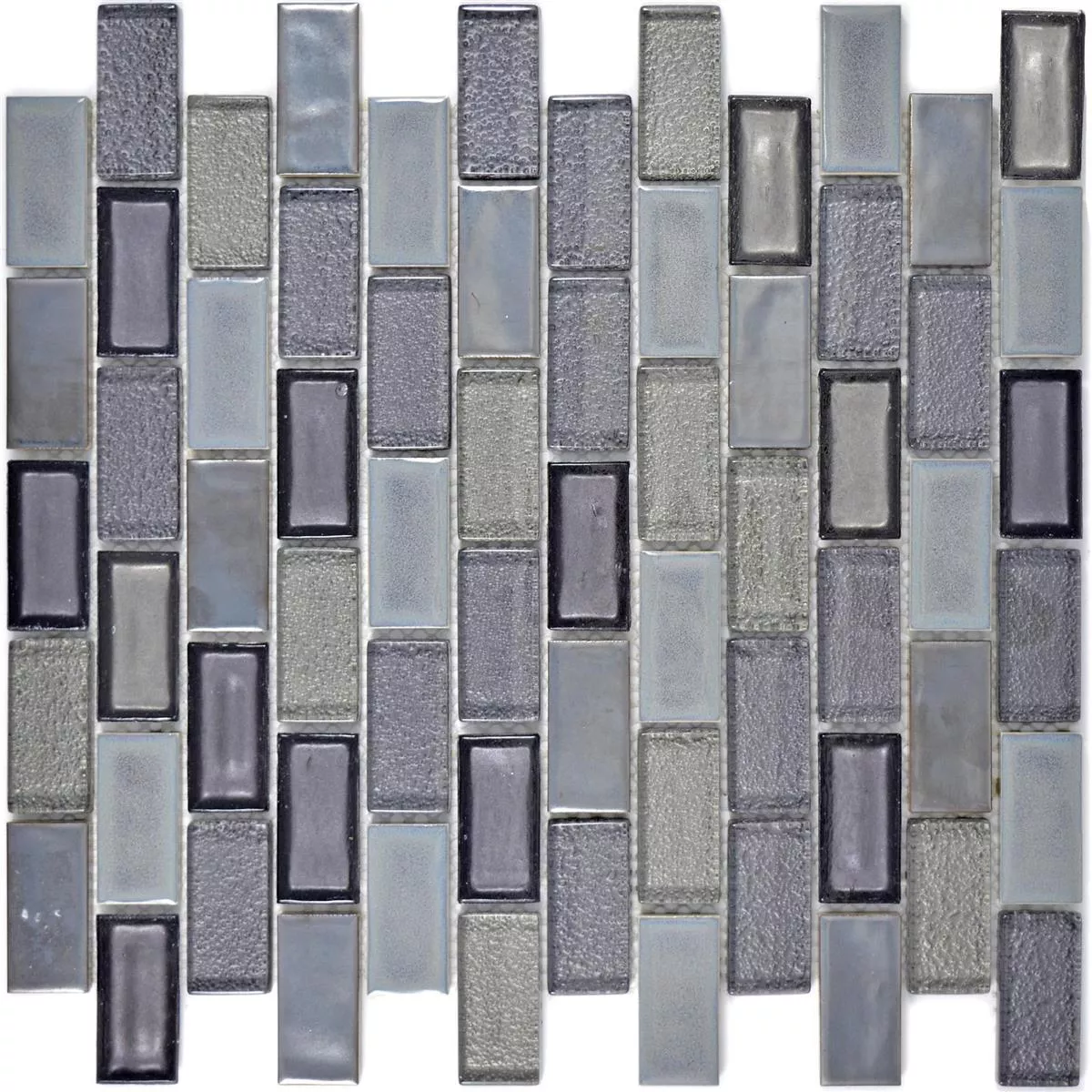 Échantillon Verre Céramique Mosaïque Carrelage Mirasol Gris