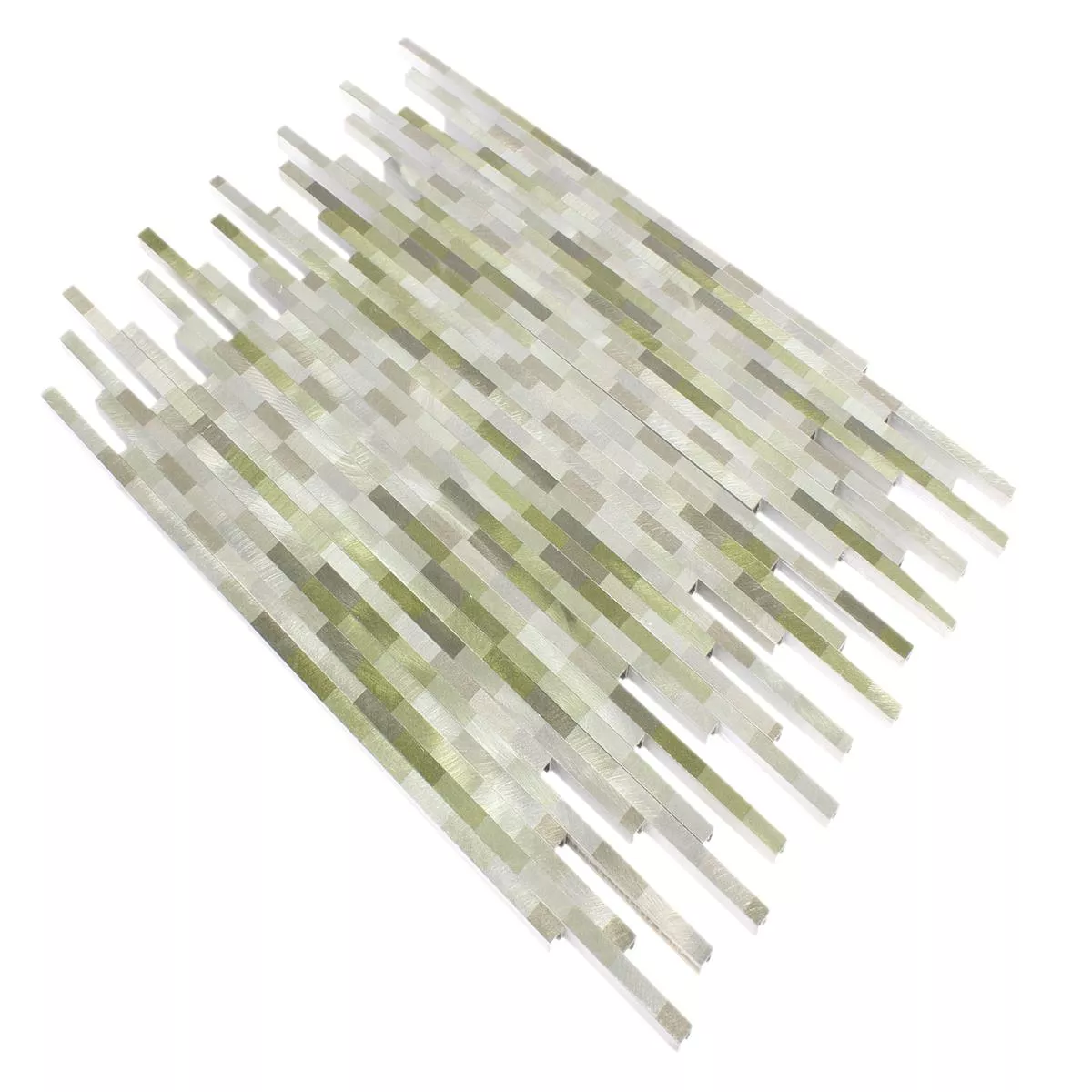 Campione Mosaico Alluminio Wishbone Verde Argento