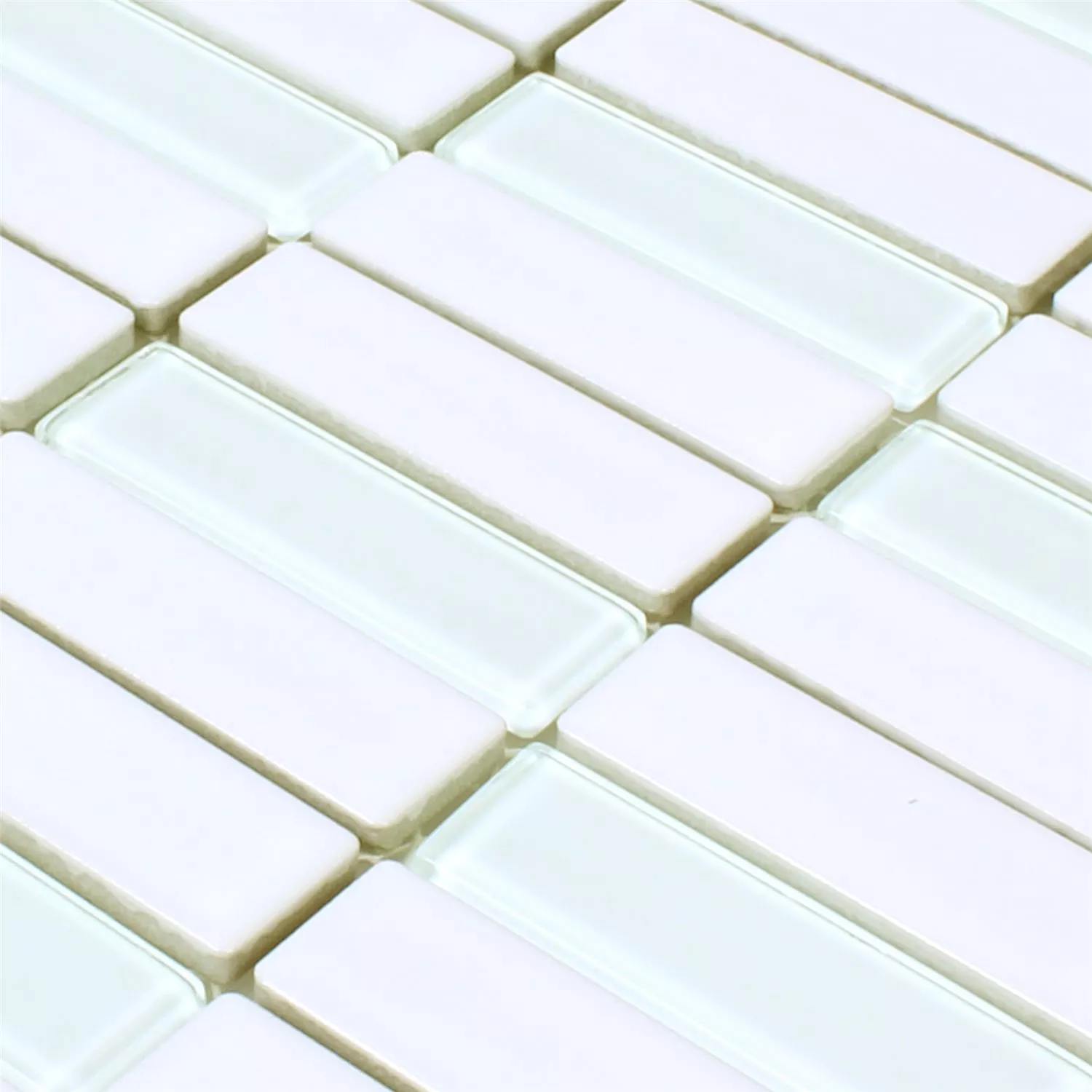 Campione Ceramica Vetro Mosaico Romana Bianco Opaco