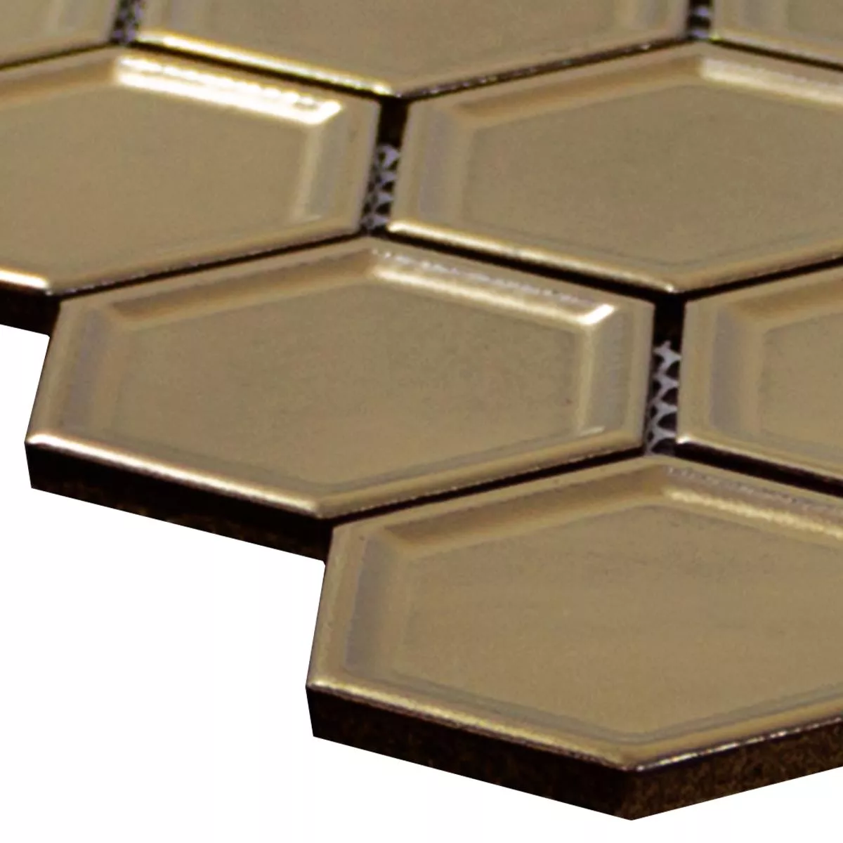 Keramik Mosaik Fliesen Stellaris Hexagon Bronze Keramik Mosaik Fliesen Stellaris Hexagon Bronze