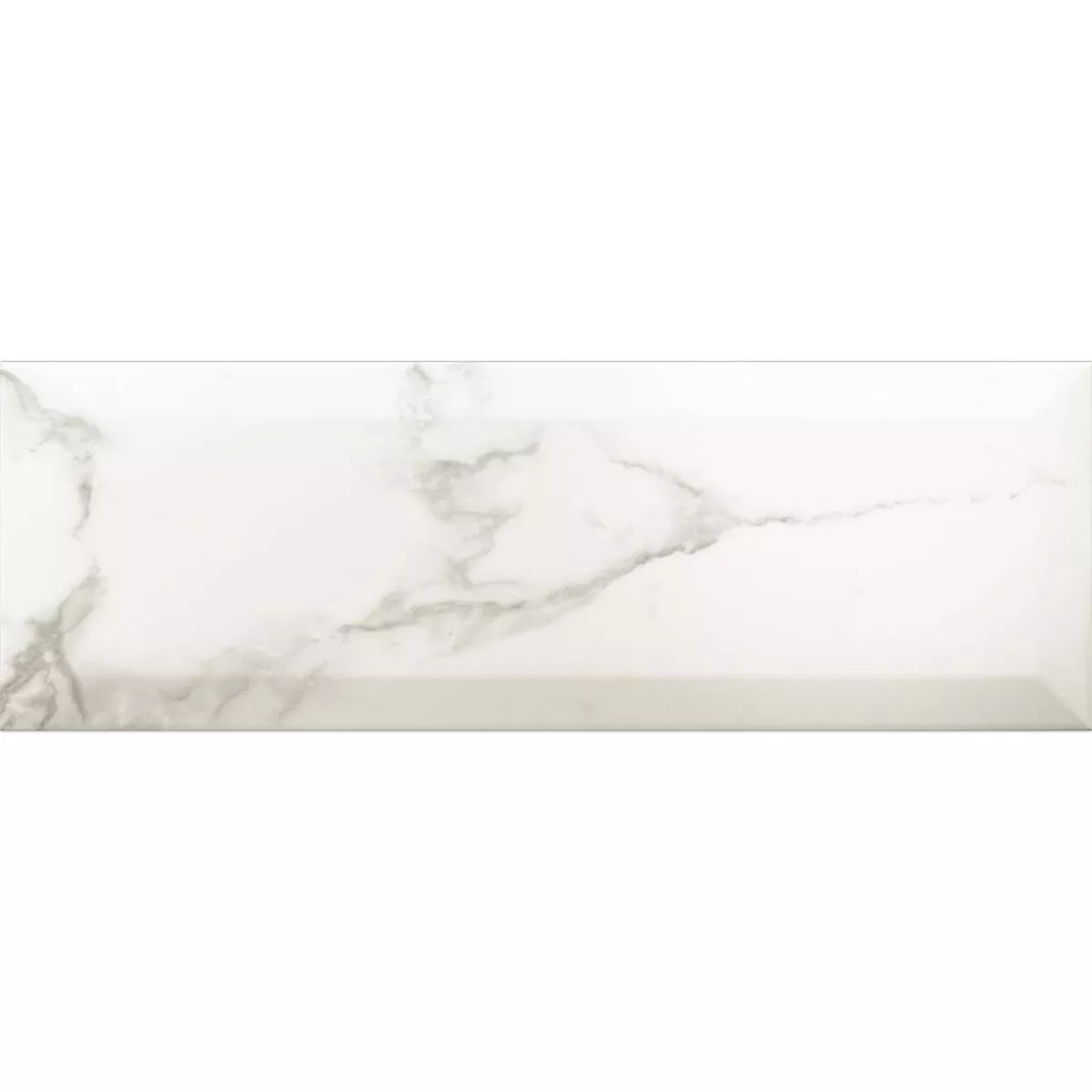 Metro Wandfliesen Girona Marmoroptik Facette Weiß Matt 10x30cm Metro Wandfliesen Girona Marmoroptik Facette Weiß Matt 10x30cm
