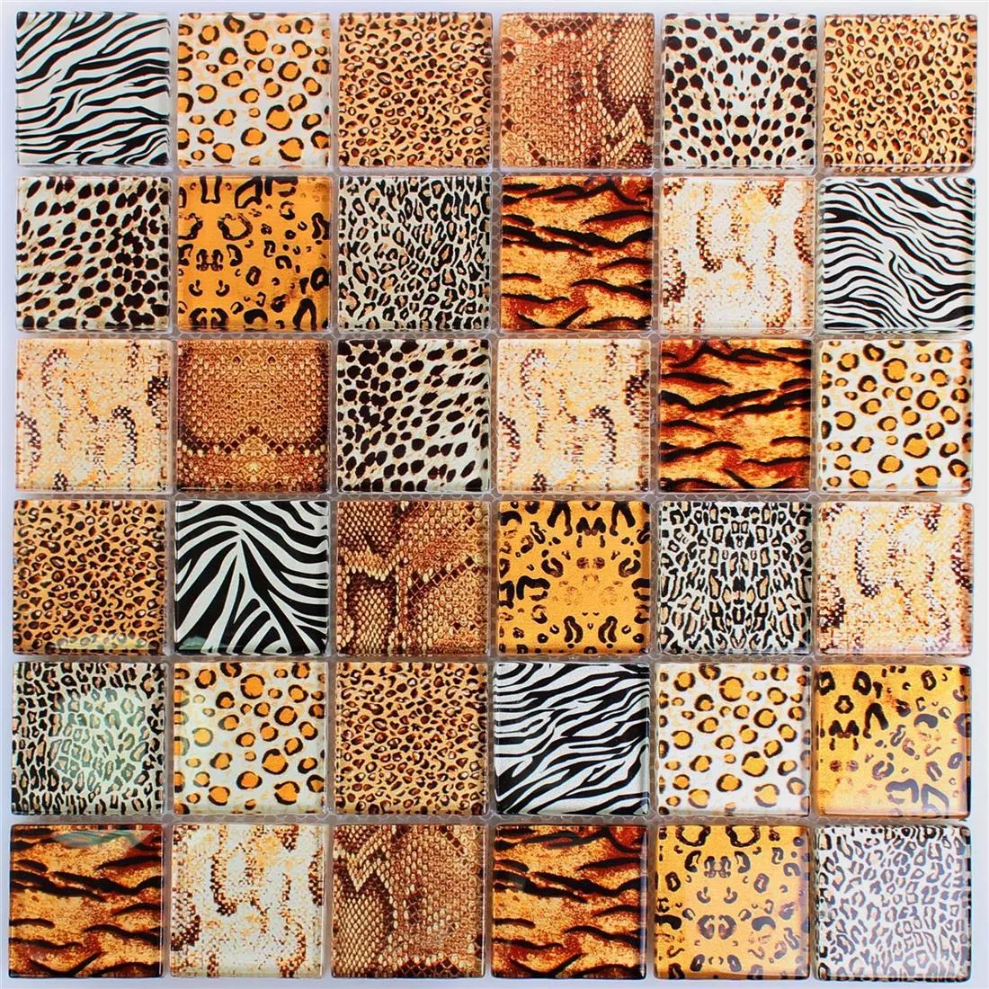 Mosaico Di Vetro Piastrelle Safari Beige