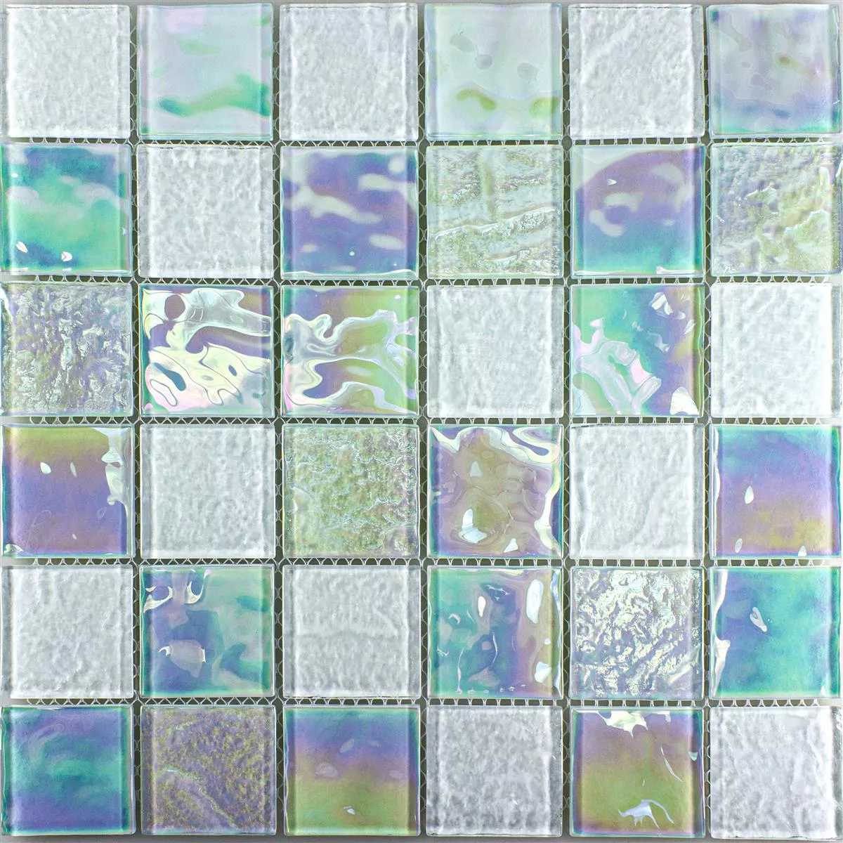Mosaico Di Vetro Piastrelle Effetto Madreperla Darwin Bianco