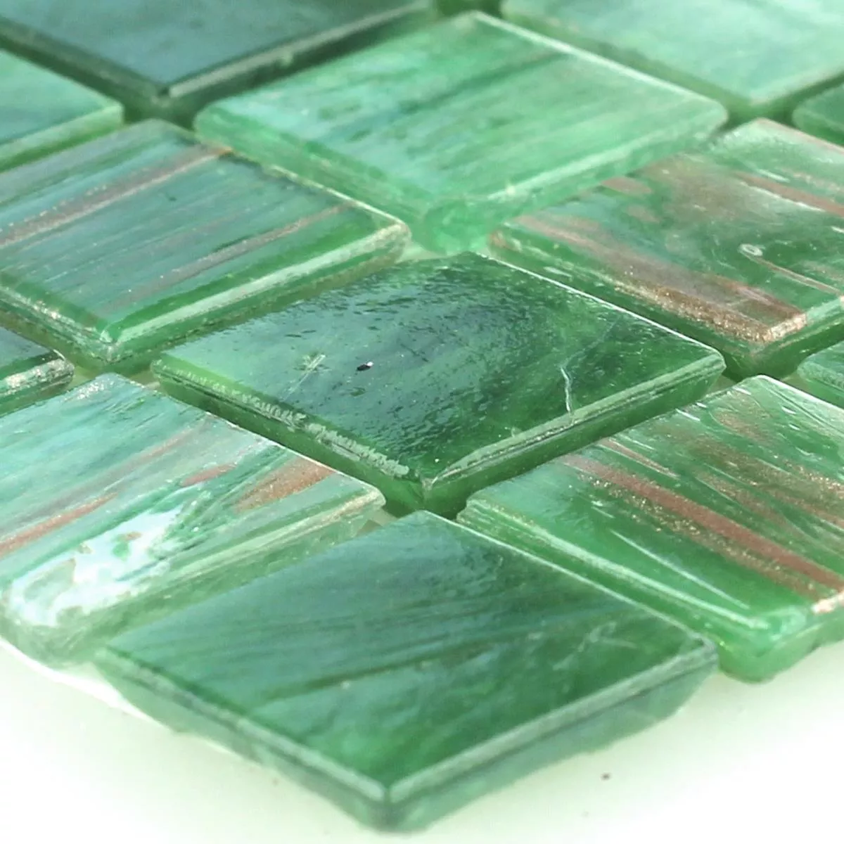 Muster von Glas Effekt Mosaik Fliese Gold Star Grün