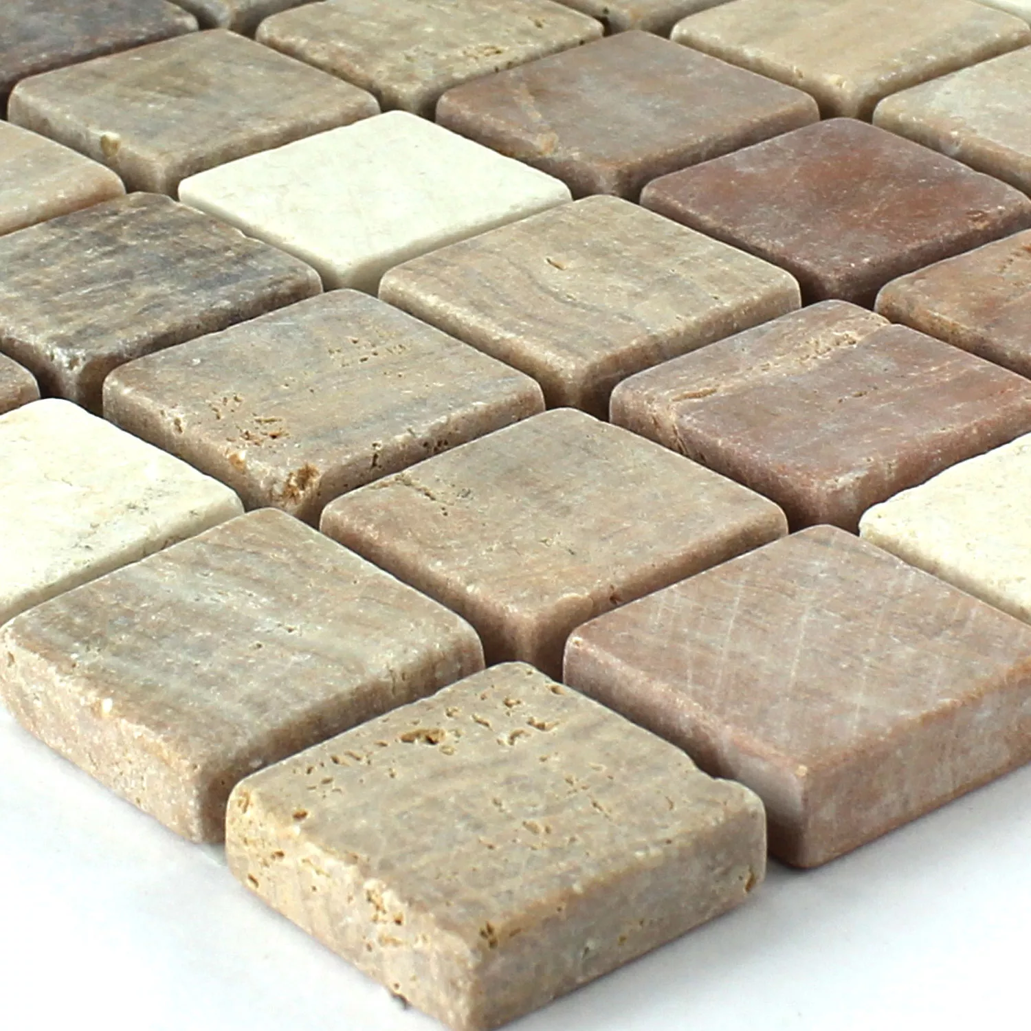 Muster von Mosaikfliesen Marmor Cotto Mix 