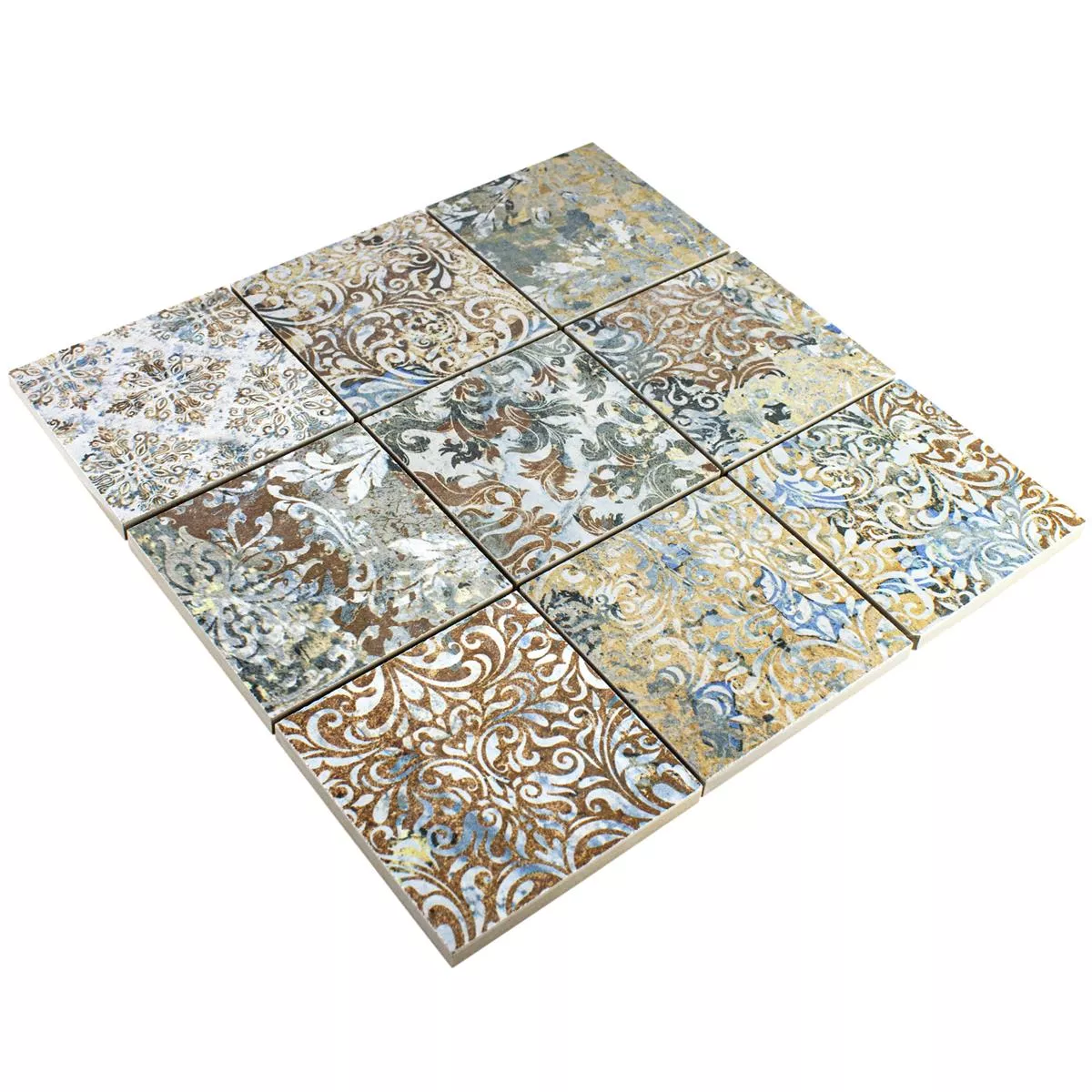 Ceramica Mosaico Piastrelle Patchwork Colorato 95x95mm