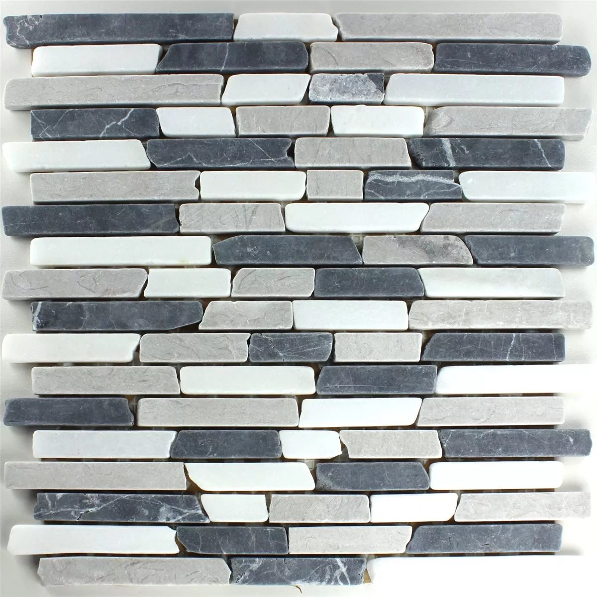 Mosaico Marmo Botticino Grigio Brick