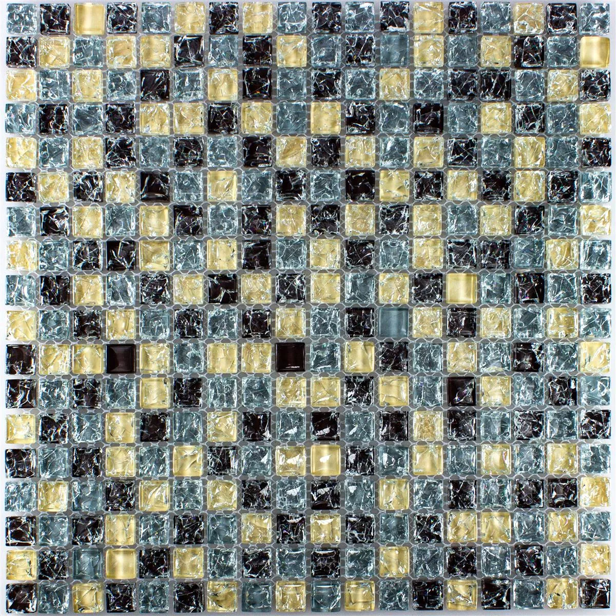 Mosaico Di Vetro Piastrelle Cameron Blu Beige Marrone