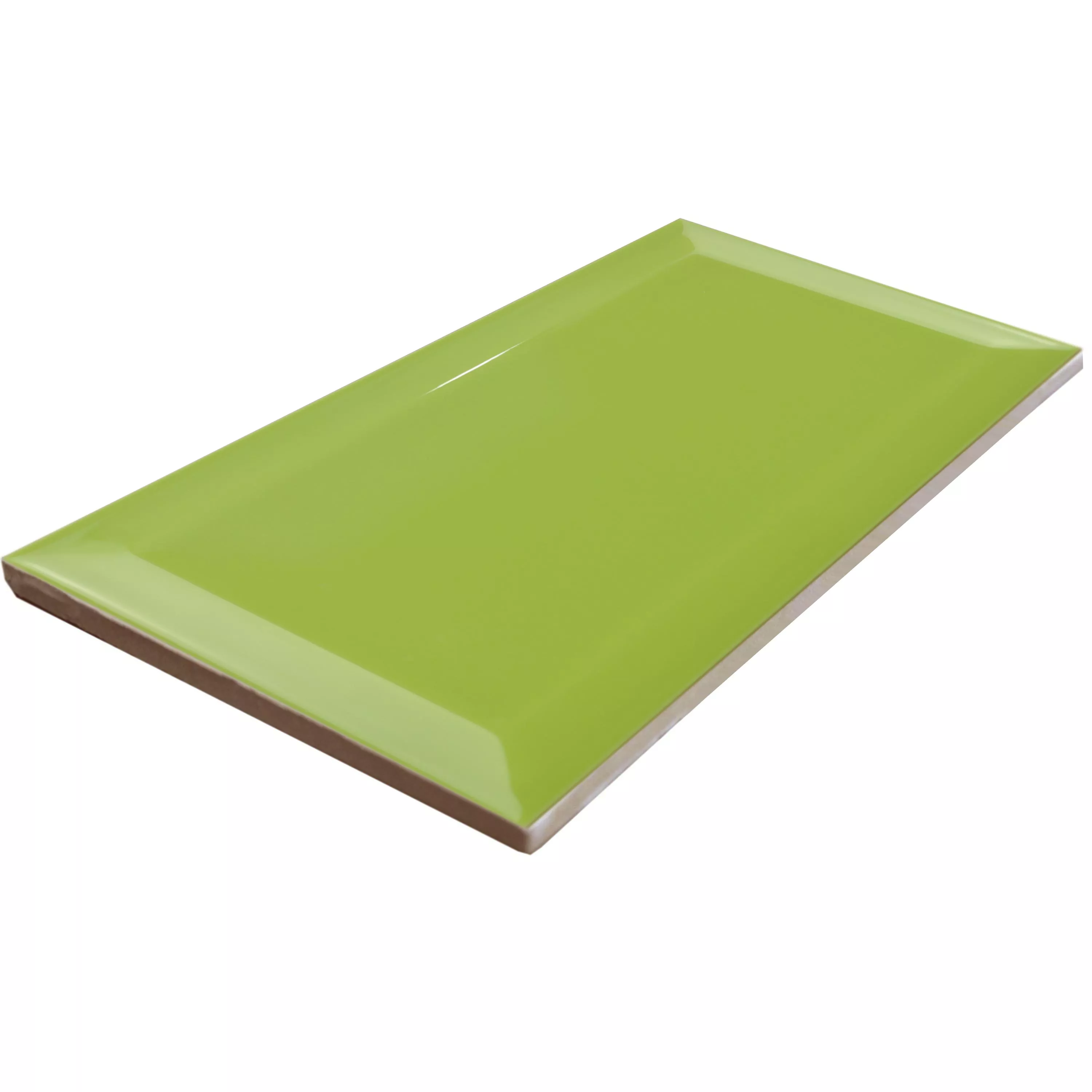 Campione Metro Rivestimenti Brussel Sfaccettatura 10x20x0,7cm Pistacho