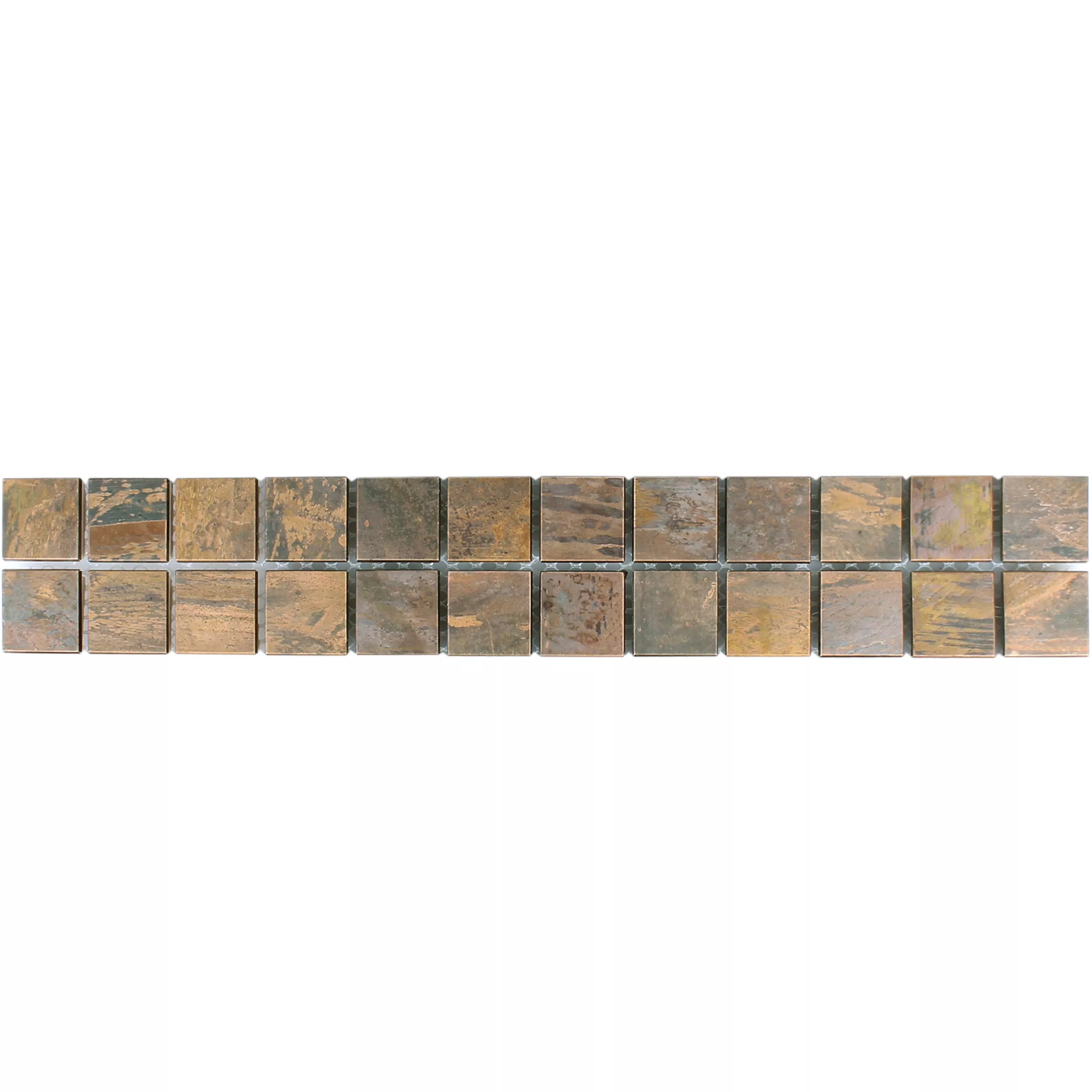 Kupfer Metall Bordüre Gilroy Braun Quadrat