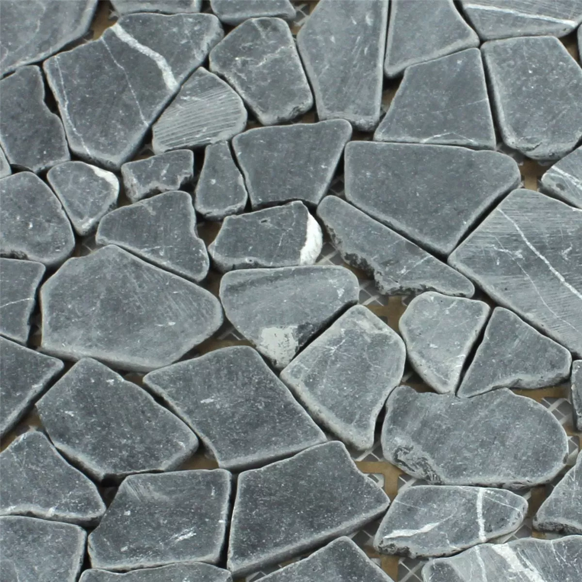 Mosaikfliesen Marmor Bruch Nero Carrara