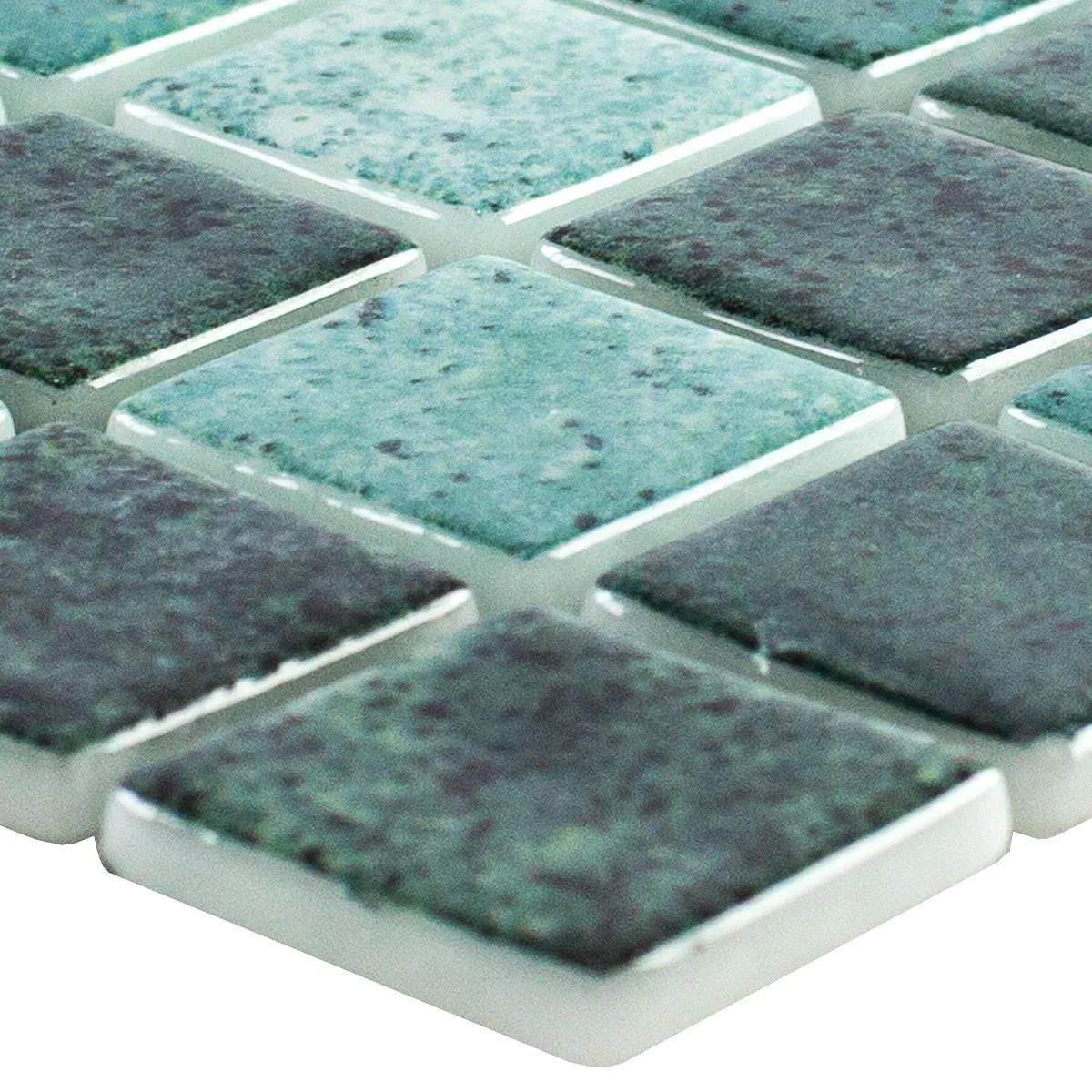 Muster von Glas Schwimmbad Mosaik Baltic Grün 25x25mm
