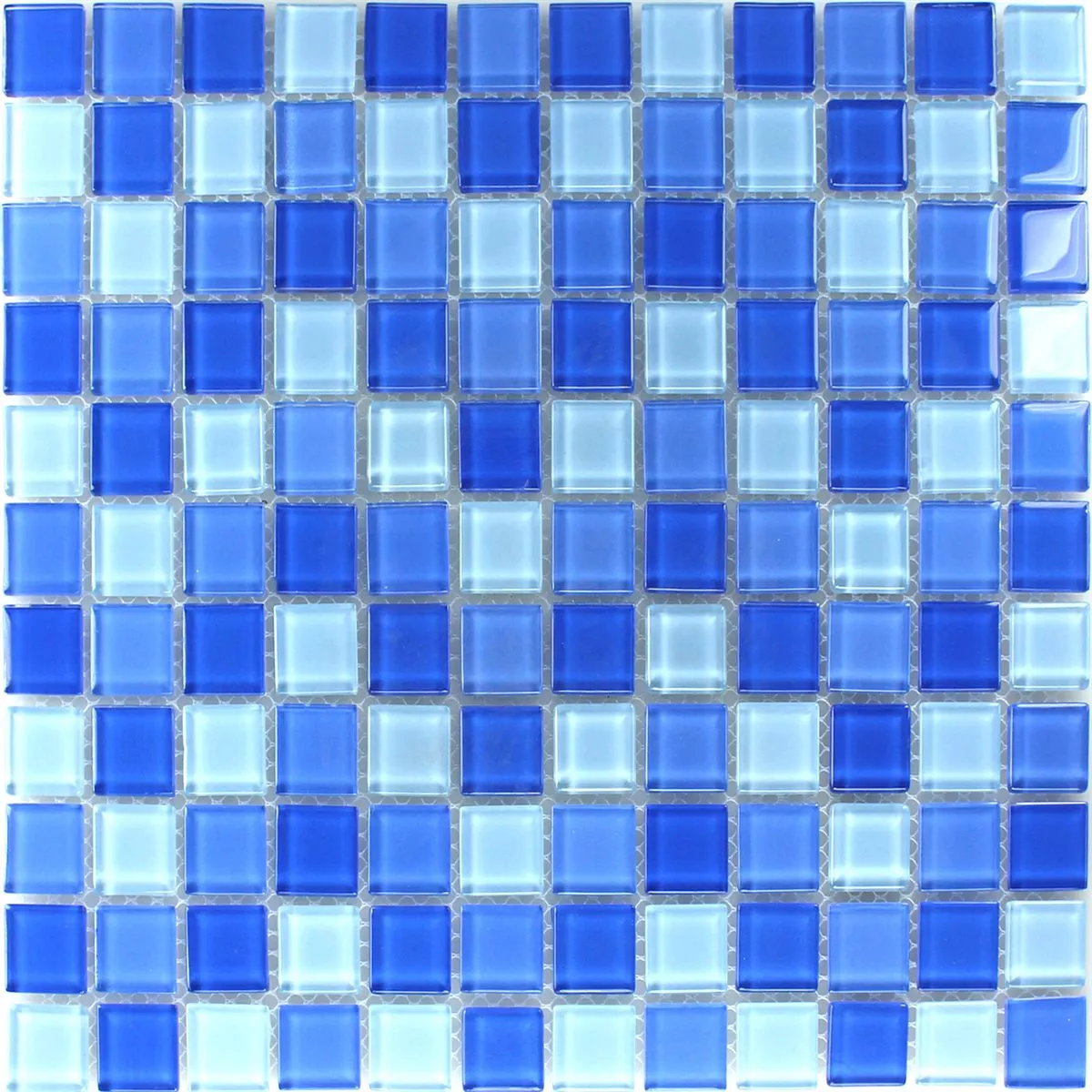 Muster von Mosaikfliesen Glas Hellblau 