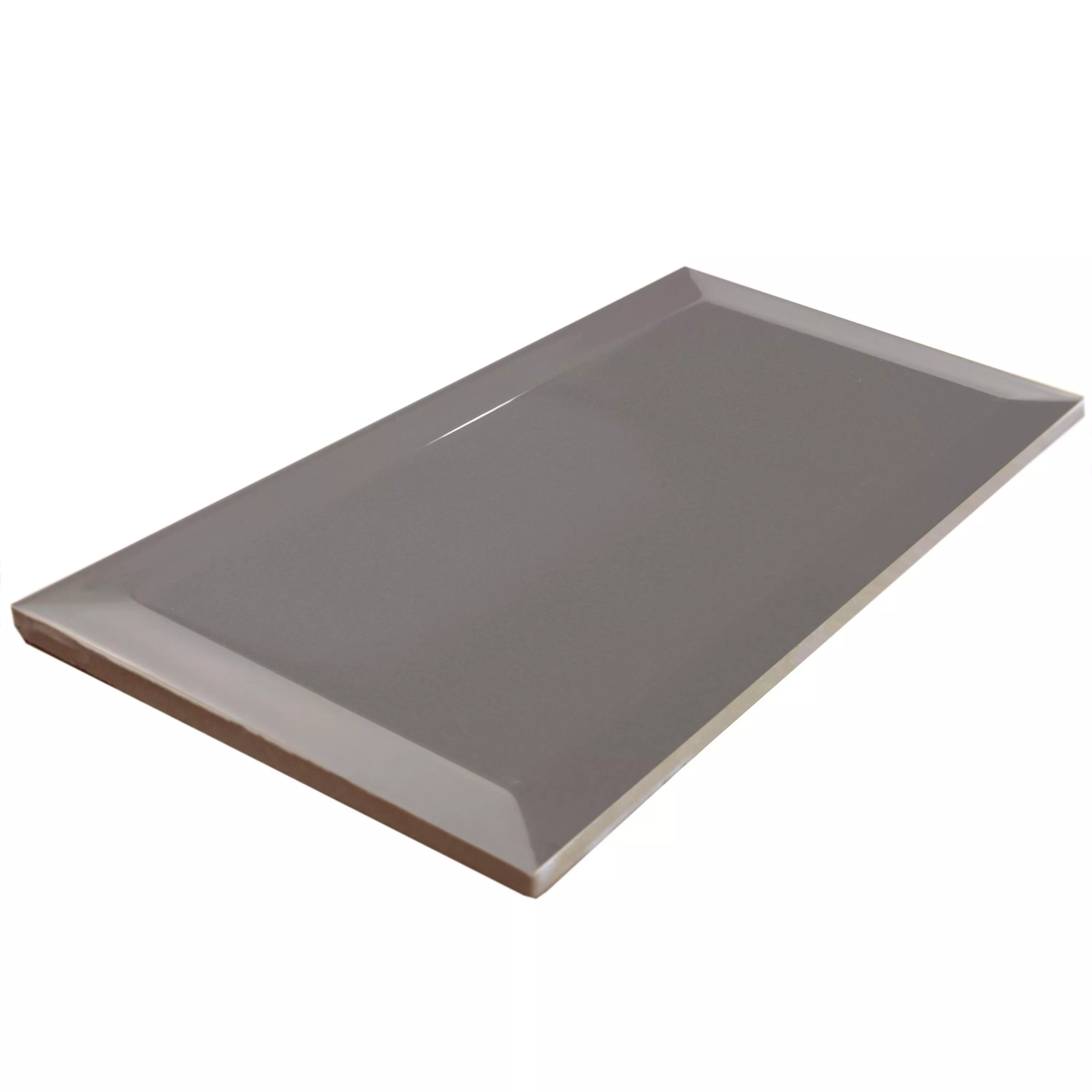 Muster Metro Wandfliesen Brussel Facette 10x20x0,7cm Marengo