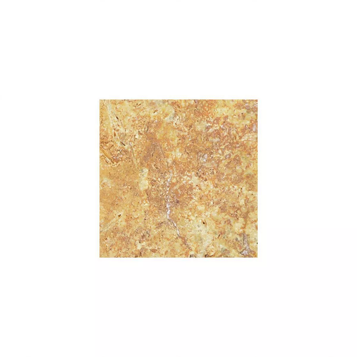 Muster Natursteinfliesen Travertin Castello Gold 40,6x61cm