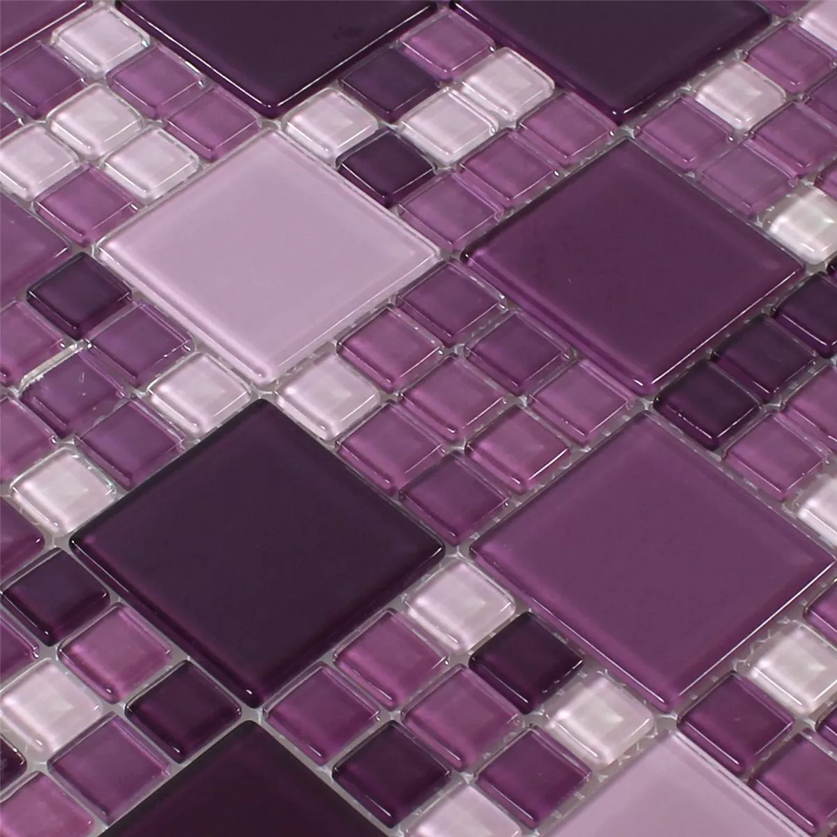 Glasmosaik Fliesen Purple Mix