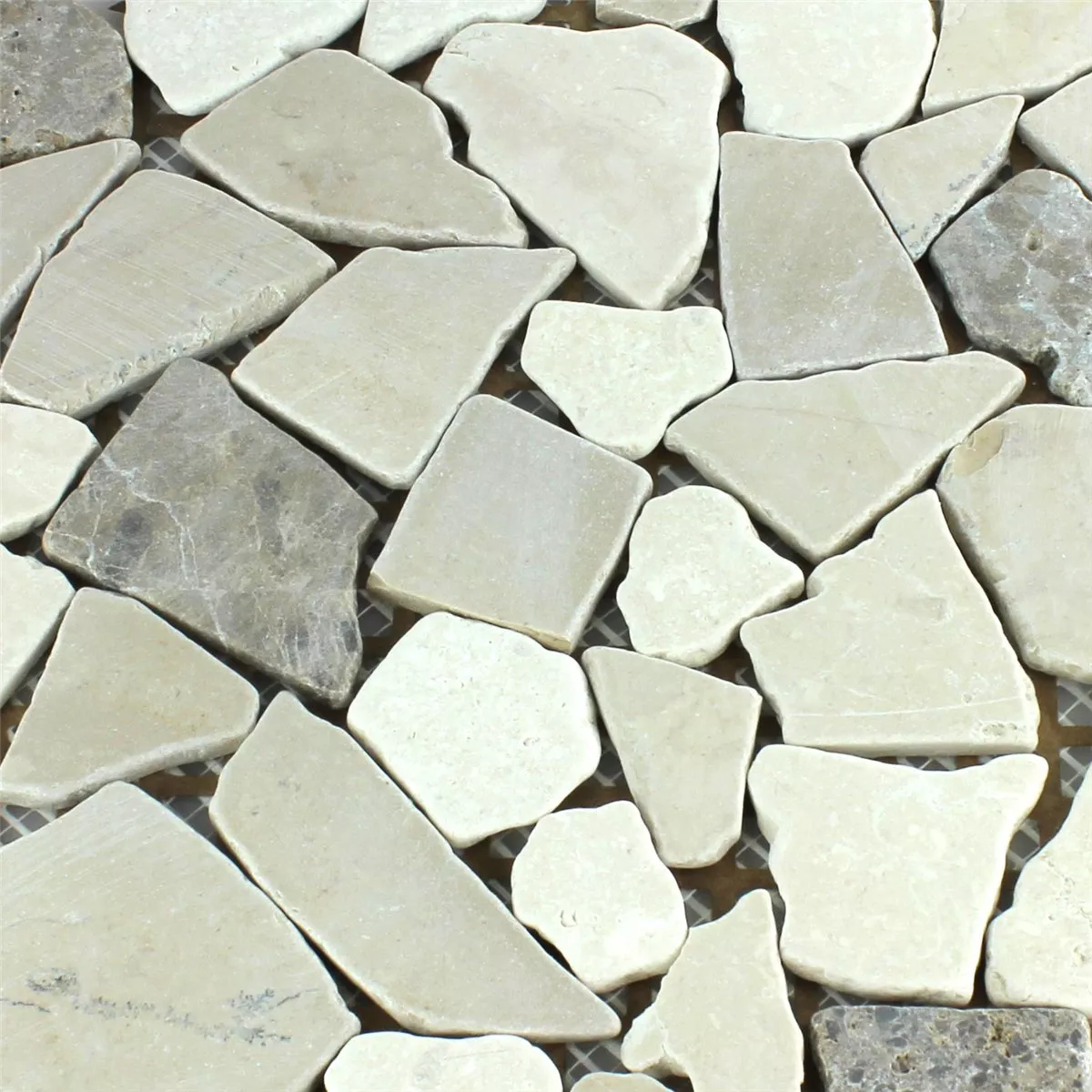 Mosaikfliesen Marmor Bruch Coffee Beige