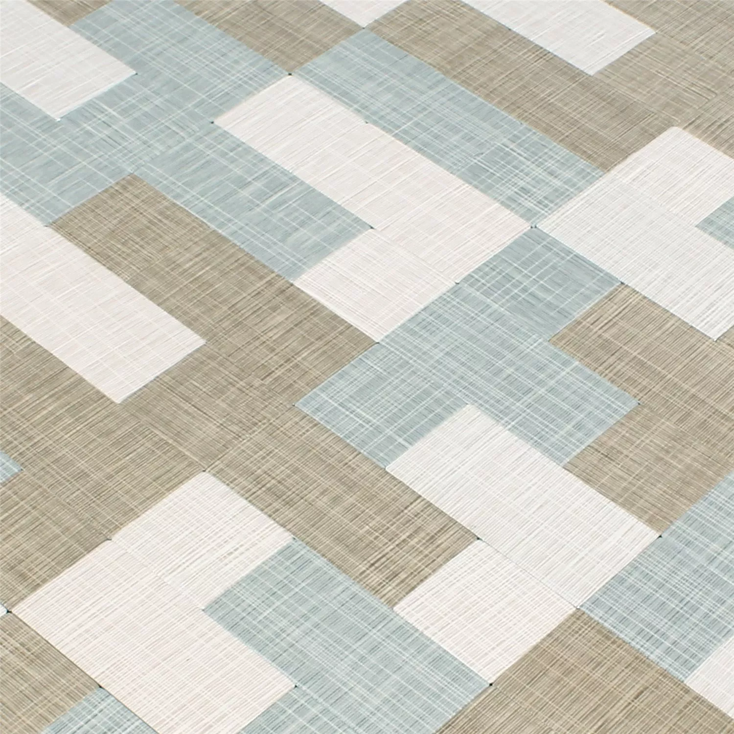Muster von Mosaikfliesen Textiloptik Metall Selbstklebend Taxco Kombi