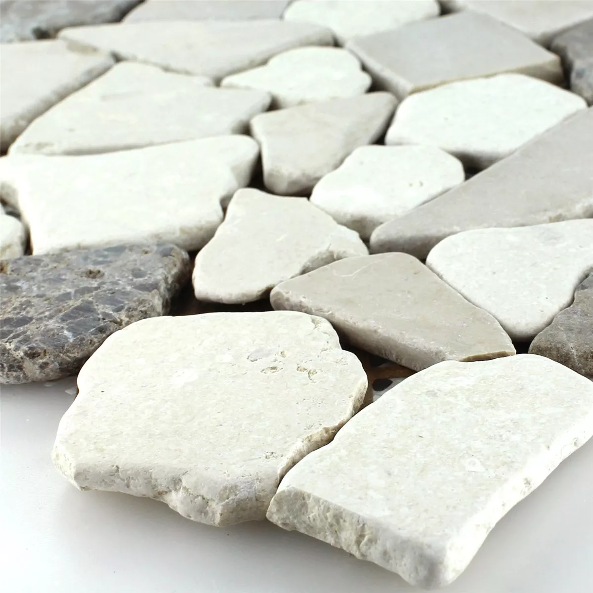 Mosaikfliesen Marmor Bruch Coffee Beige