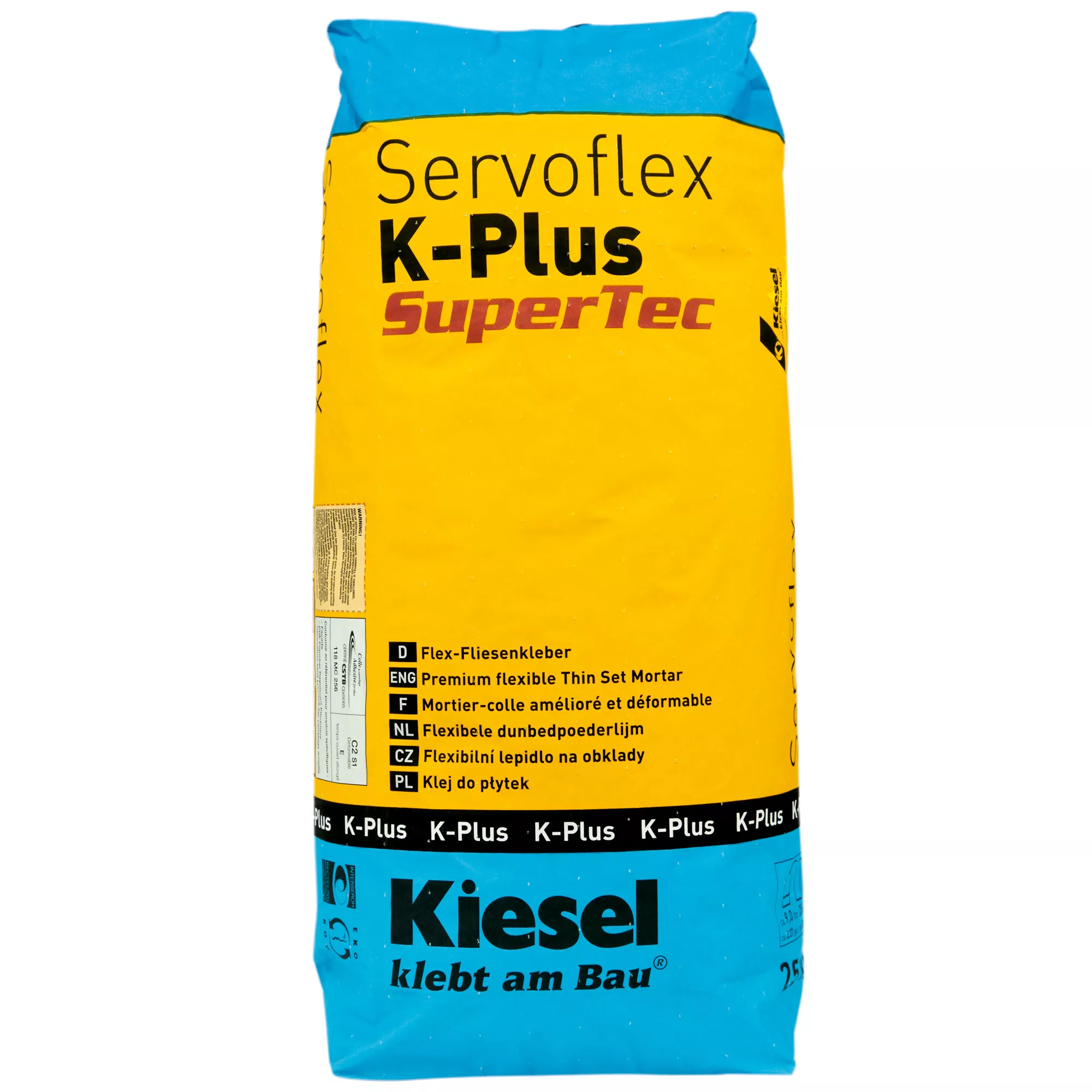 Kiesel Fliesenkleber Servoflex K-Plus  - keramischen Fliesen und Platten, Feinsteinzeug Fliesenmörtel (20KG)