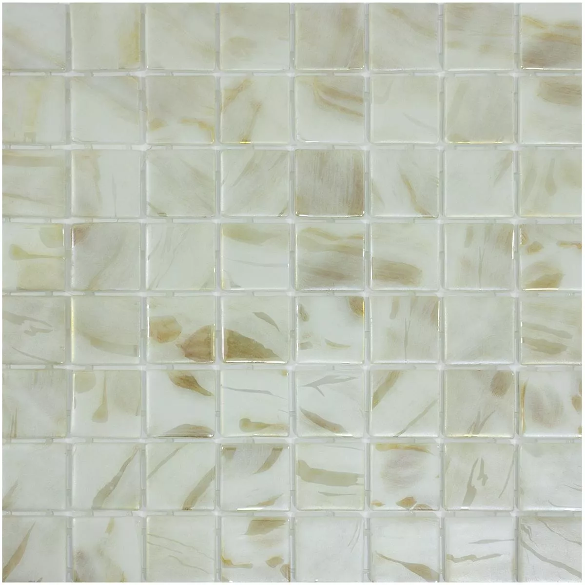 Glas Schwimmbad Pool Mosaik Alassio Beige 38