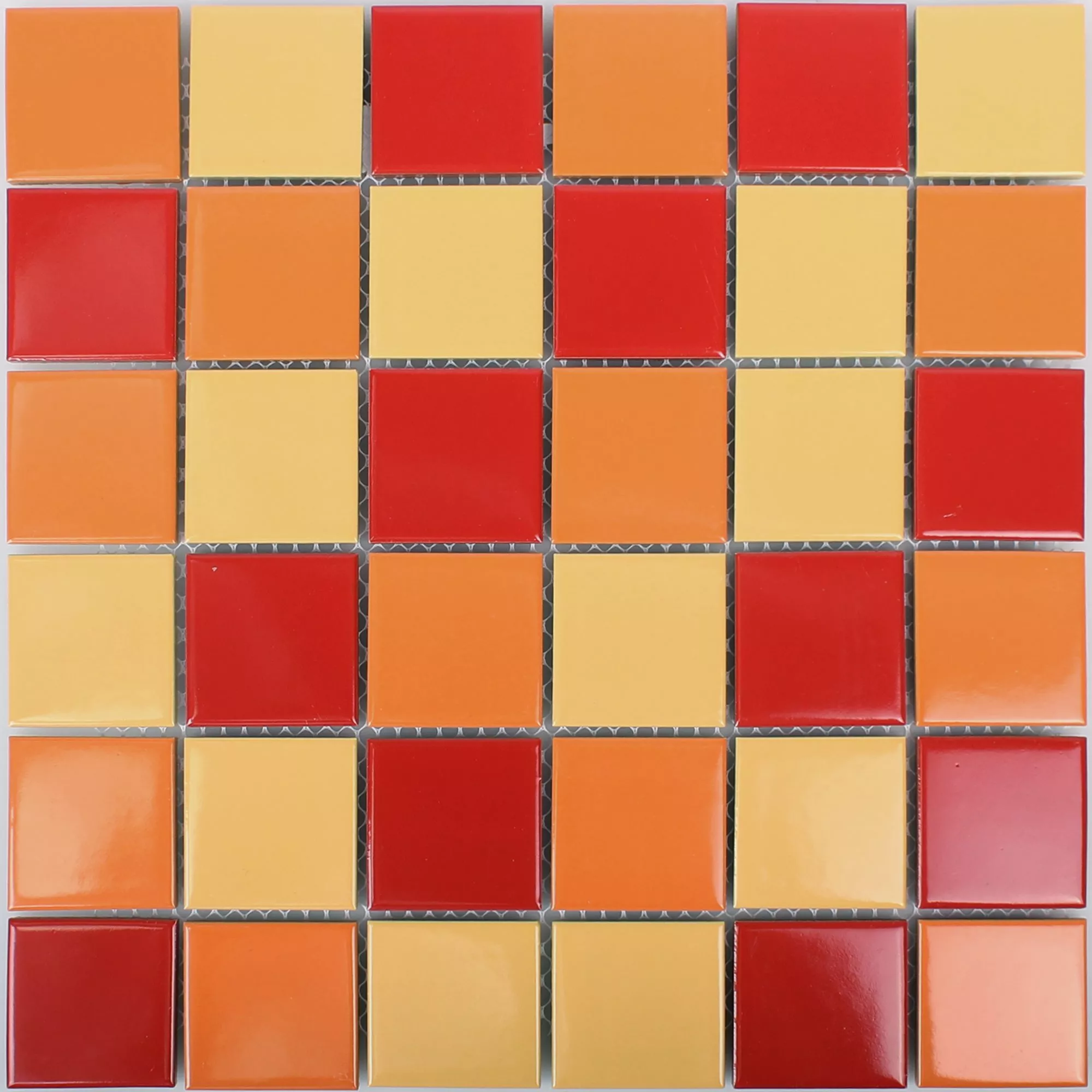 Mosaico Ceramica Dordogne Giallo Arancione Rosso 48
