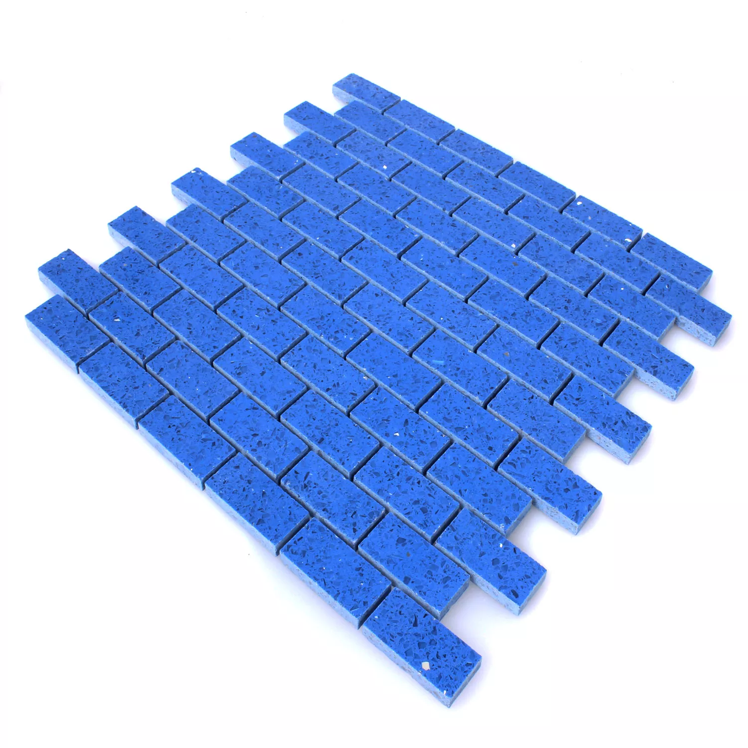 Campione Mosaico Resin Quarz Blu