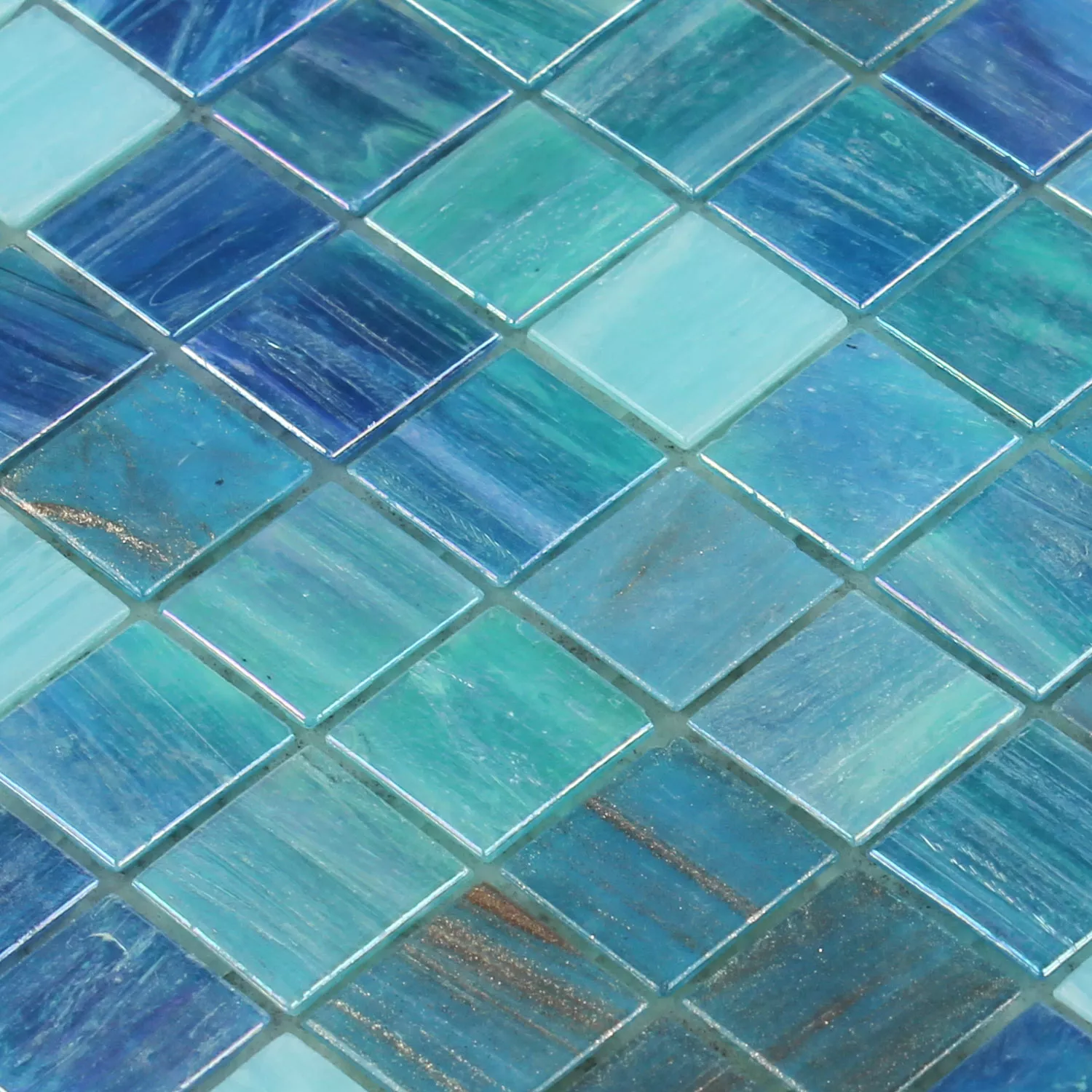Mosaikfliesen Trend-Vi Recycling Glas Wavy