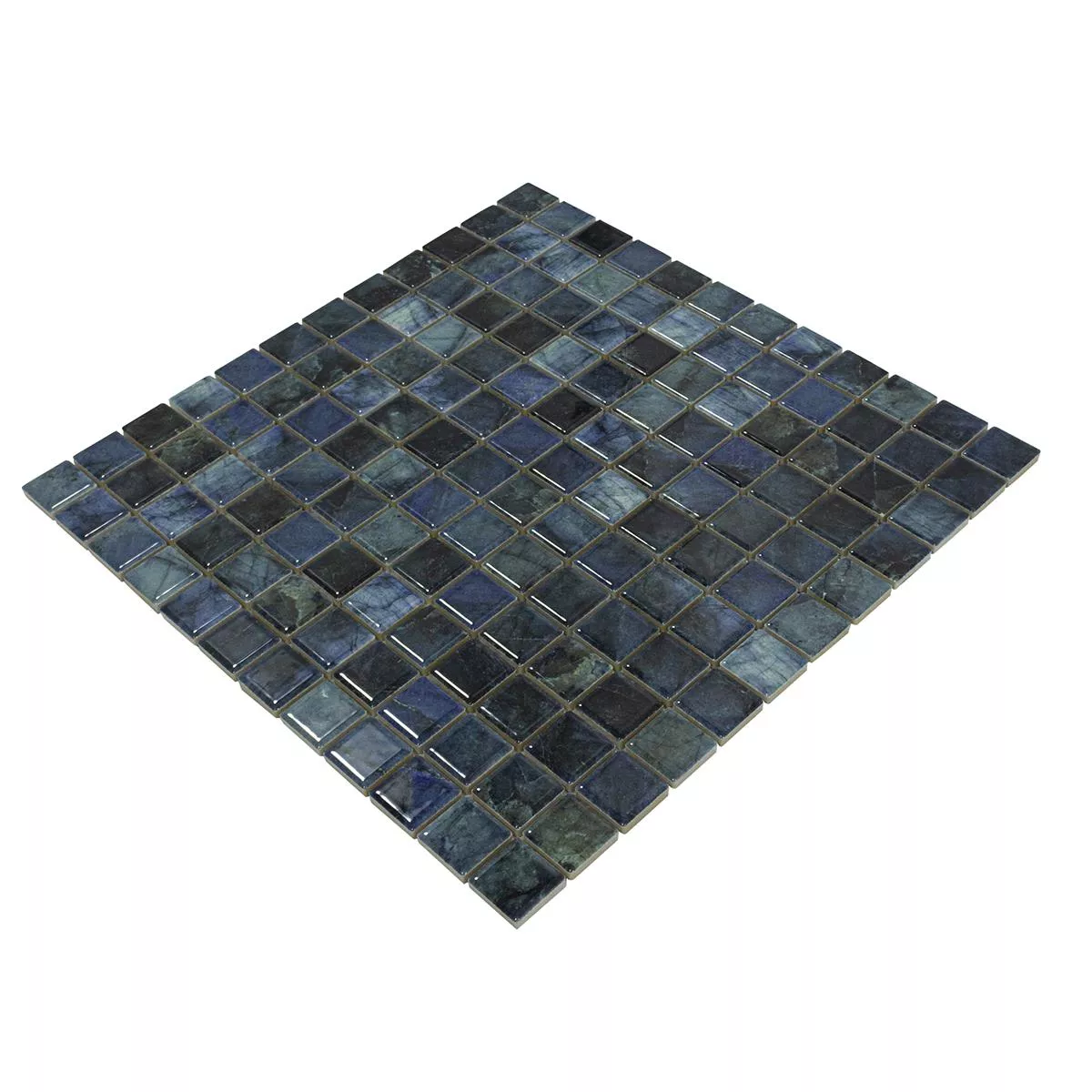 Ceramica Mosaico Piastrelle Elysium Marmo Ottica Blu 23