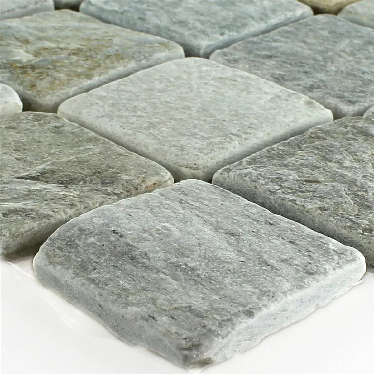 Mosaikfliesen Quarzit Beige Grau 48x48mm