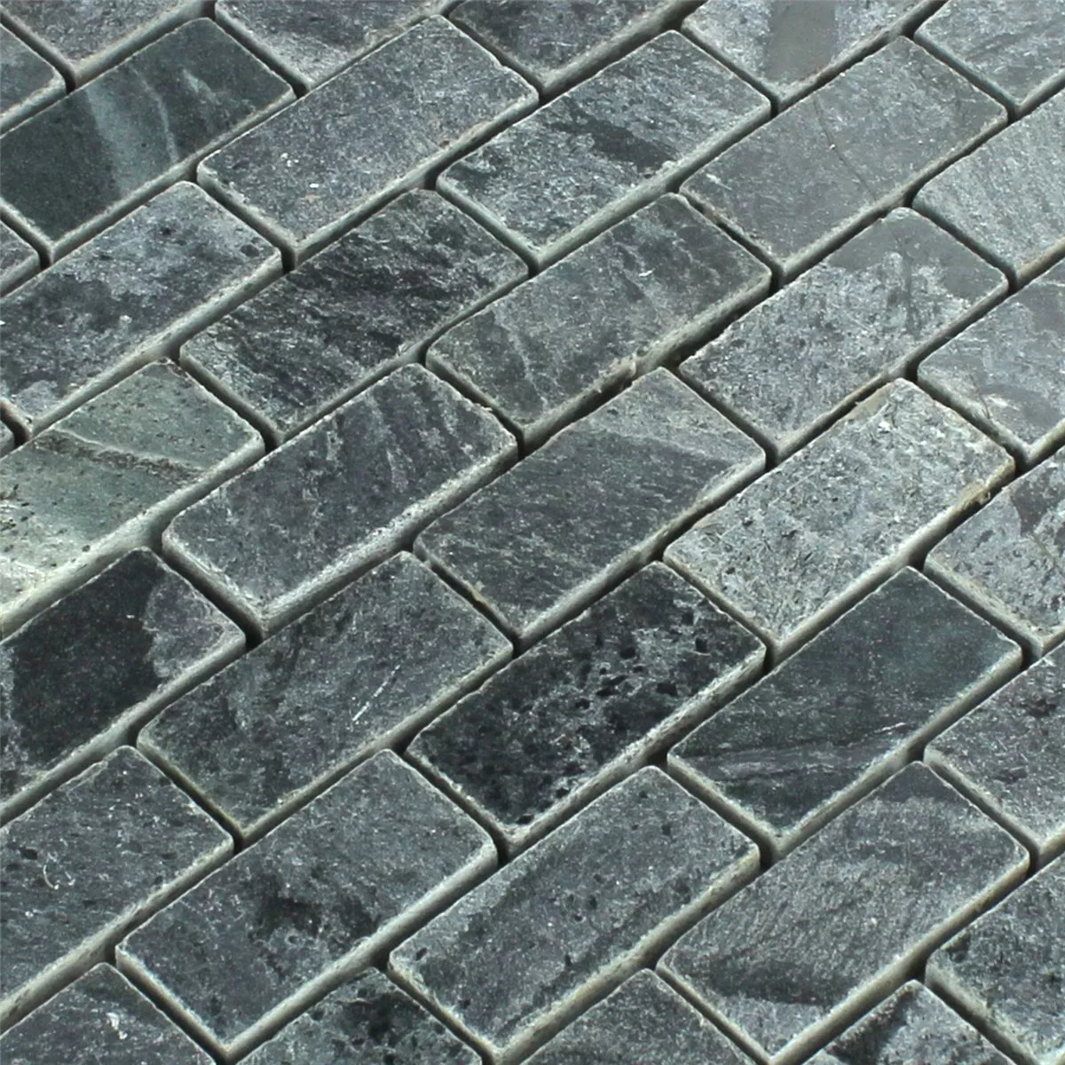 Mosaikfliesen Quarzit Naturstein Poliert 25x50x10mm