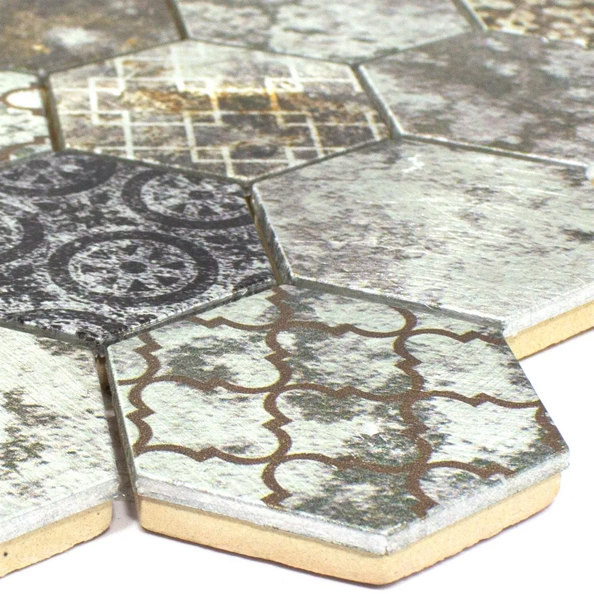 Mosaïque Carrelage Rixos Gris Argent Brun