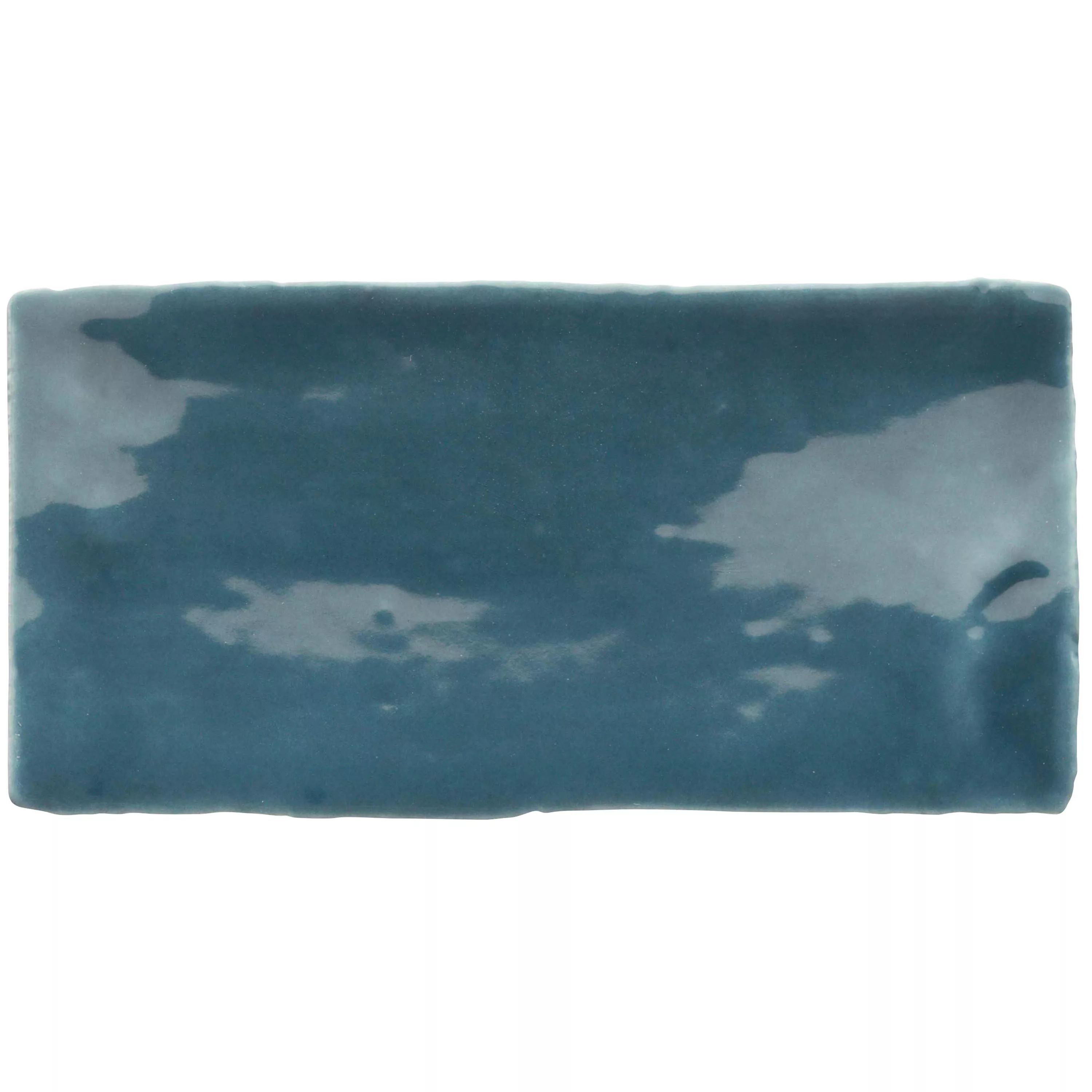 Muster Wandfliese Algier Handgemacht 7,5x15cm Blau