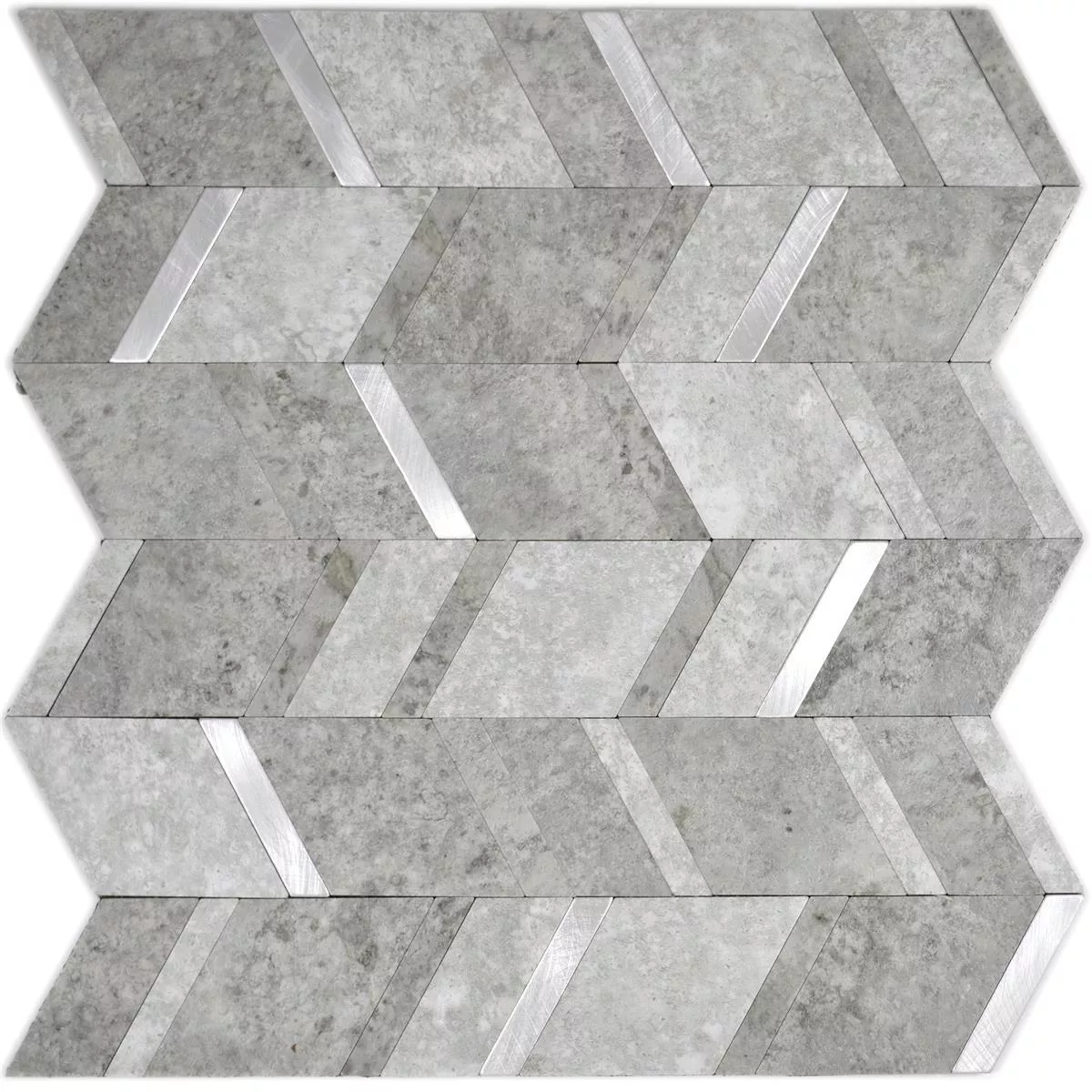 Campione Vinile Mosaico Meridian Pietra Ottica Grigio Argento