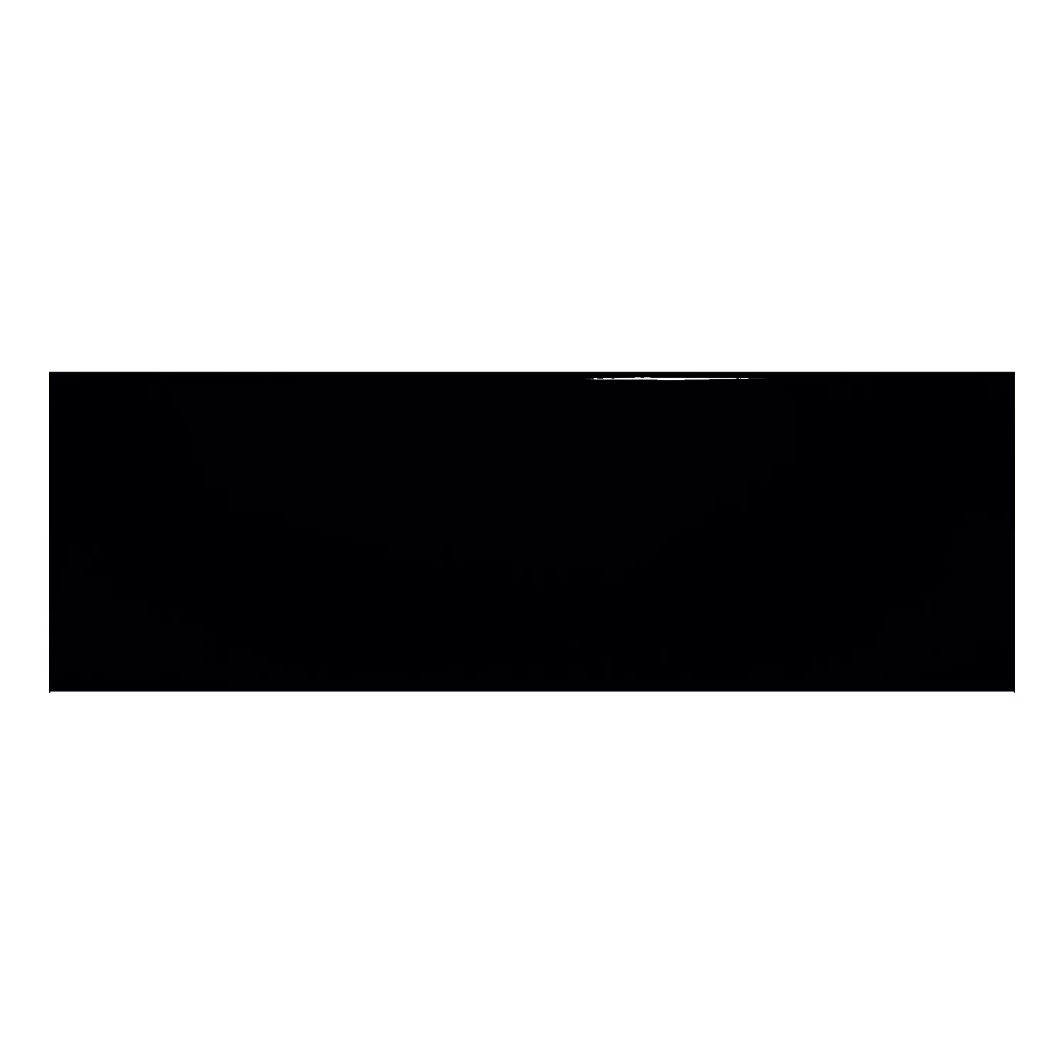 Carrelage métro Noir Brillant 10x30 cm Sans Facette Candy Negro