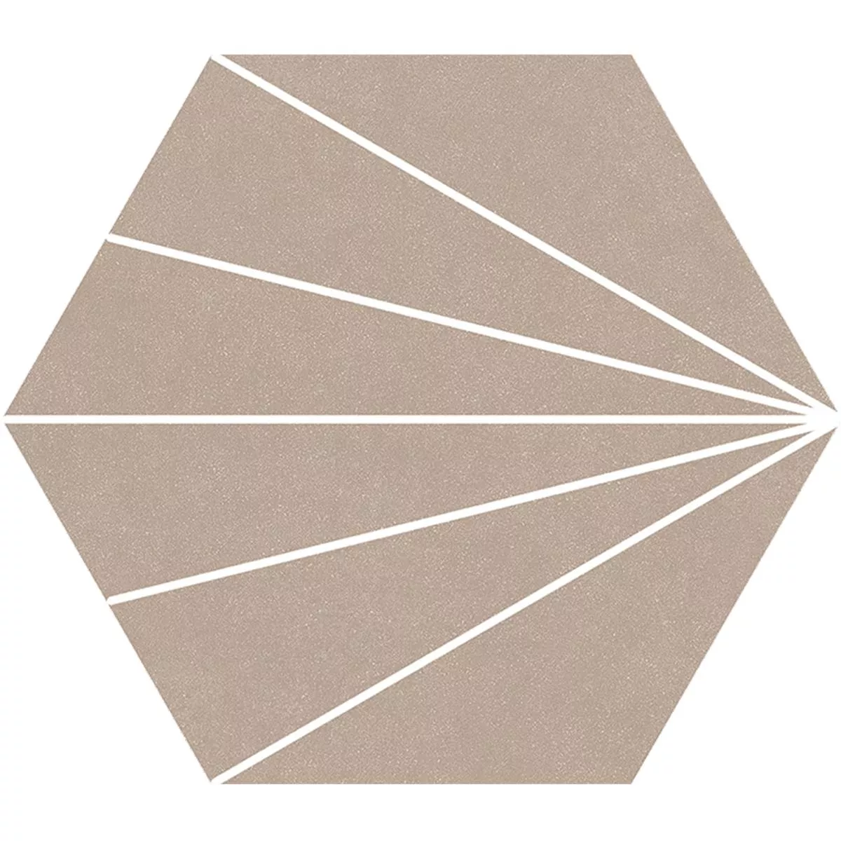 Feinsteinzeug Fliesen Millennium Hexagon 3D Optik Taupe 22,5 x 25,9cm
