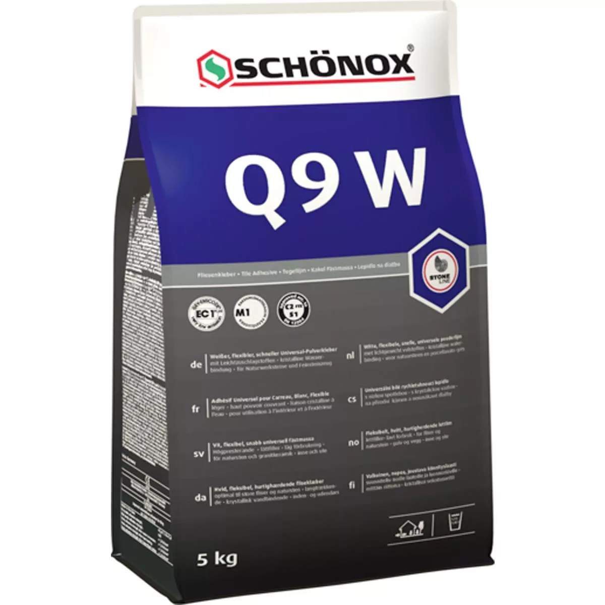 Fliesenkleber Schönox Q9 W Weiß Flexibler Universal Pulverkleber 5 KG Fliesenkleber Schönox Q9 W Weiß Flexibler Universal Pulverkleber 5 KG