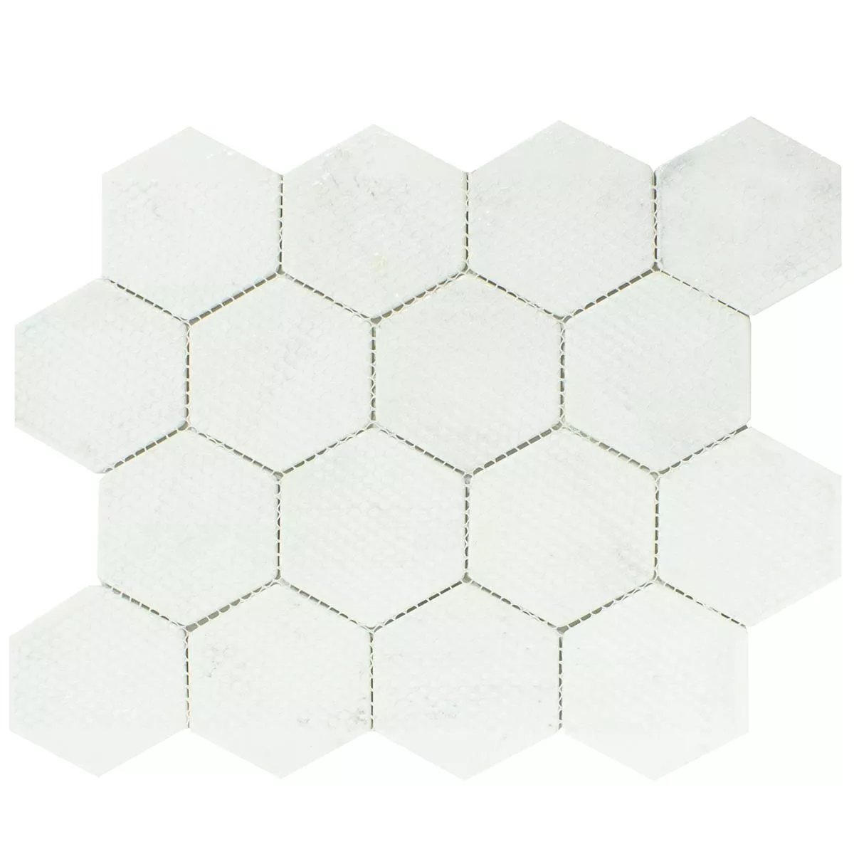 Échantillon Mosaïque En Verre Carrelage Andalucia Hexagone Blanc