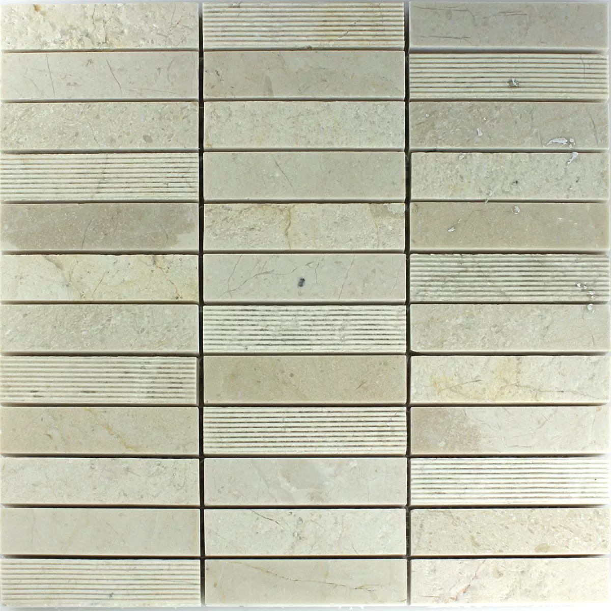 Campione Mosaico Marmo Maglia Fresato Lucidato Beige