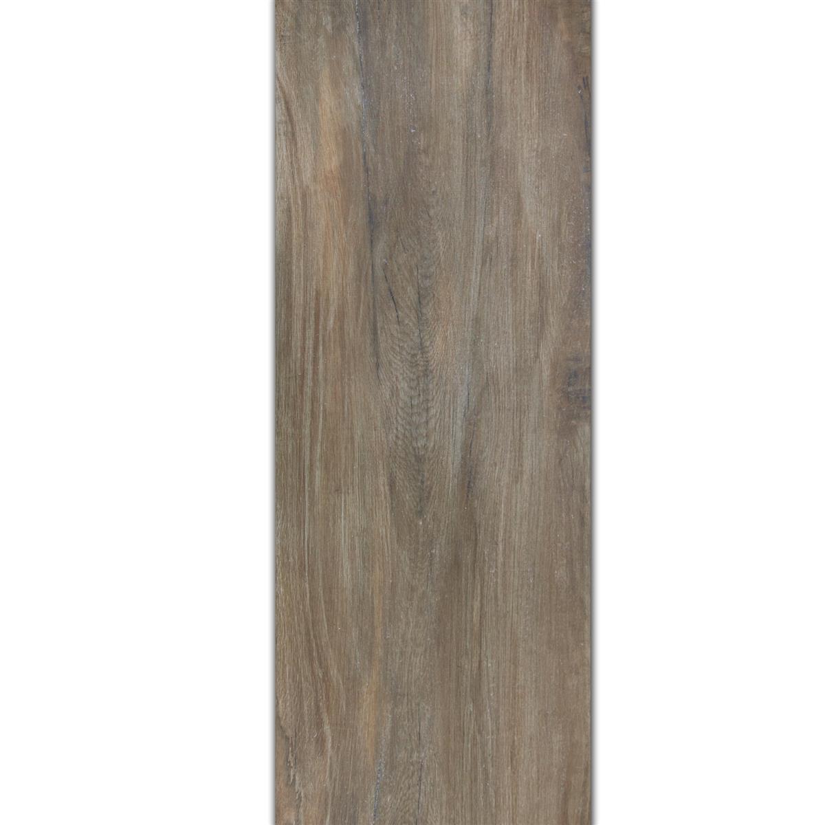 Terrassenplatte Fremont Holzoptik Braun 40x120cm