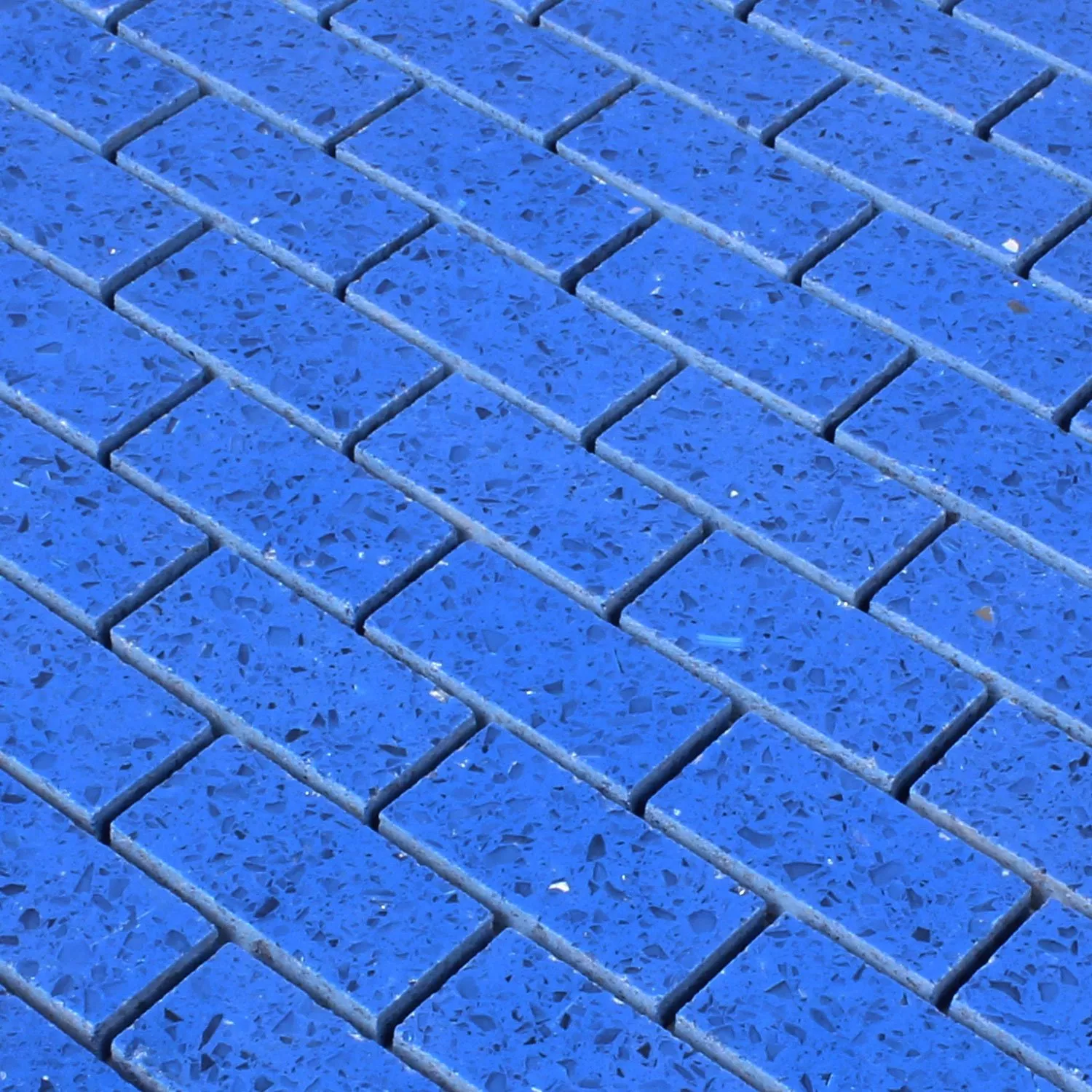 Échantillon Résine Quartz Mosaïque Pierre Carrelage Bleu