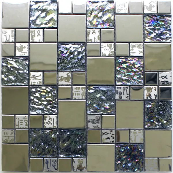 Mosaico Vetro Metallo Agypt Argento