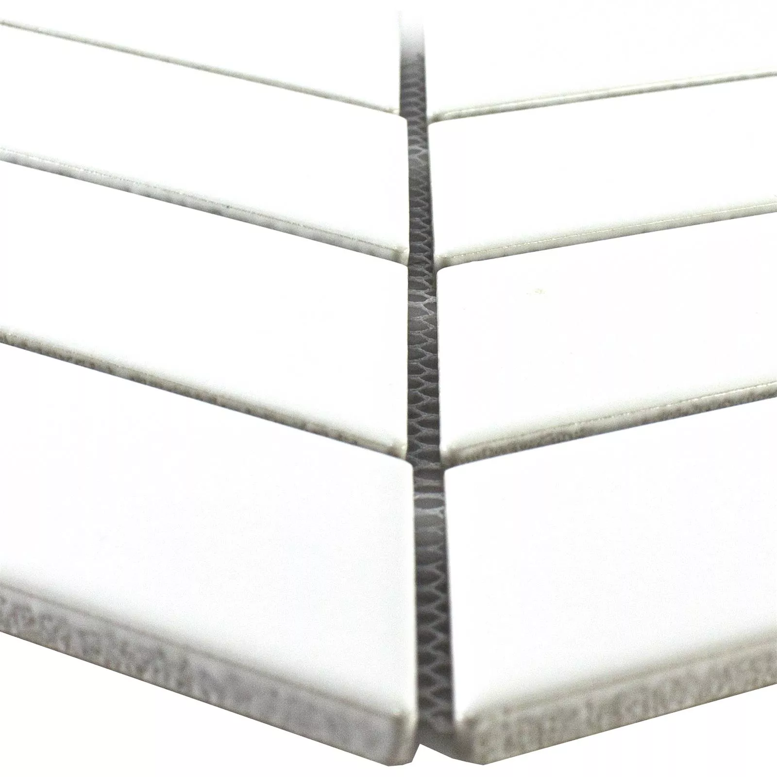 Keramik Mosaikfliese Artesia Fischgrät Weiß Matt Pfeiloptik Keramik Mosaikfliese Artesia Fischgrät Weiß Matt Pfeiloptik