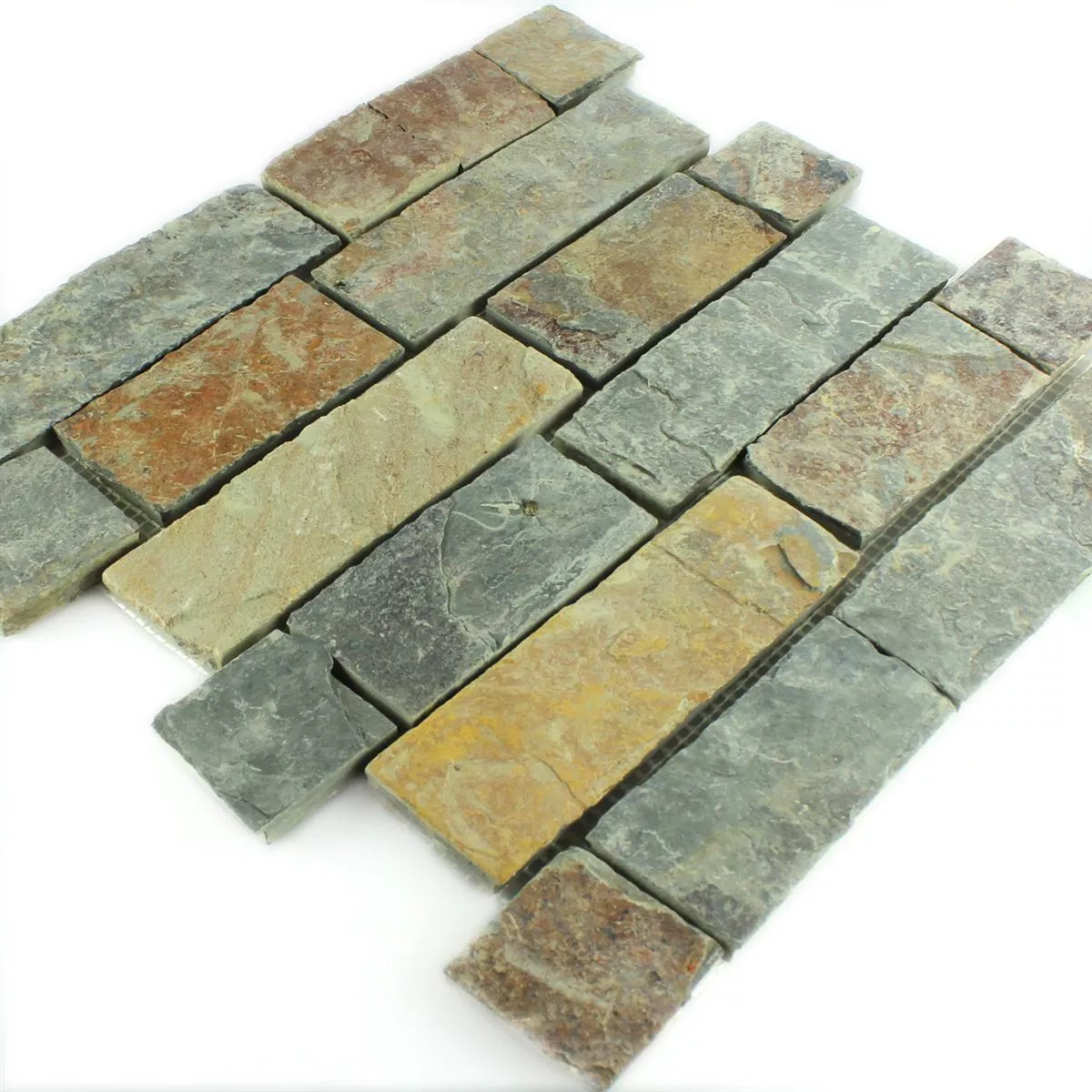 Mosaico Ardesia Rost Marrone Brick