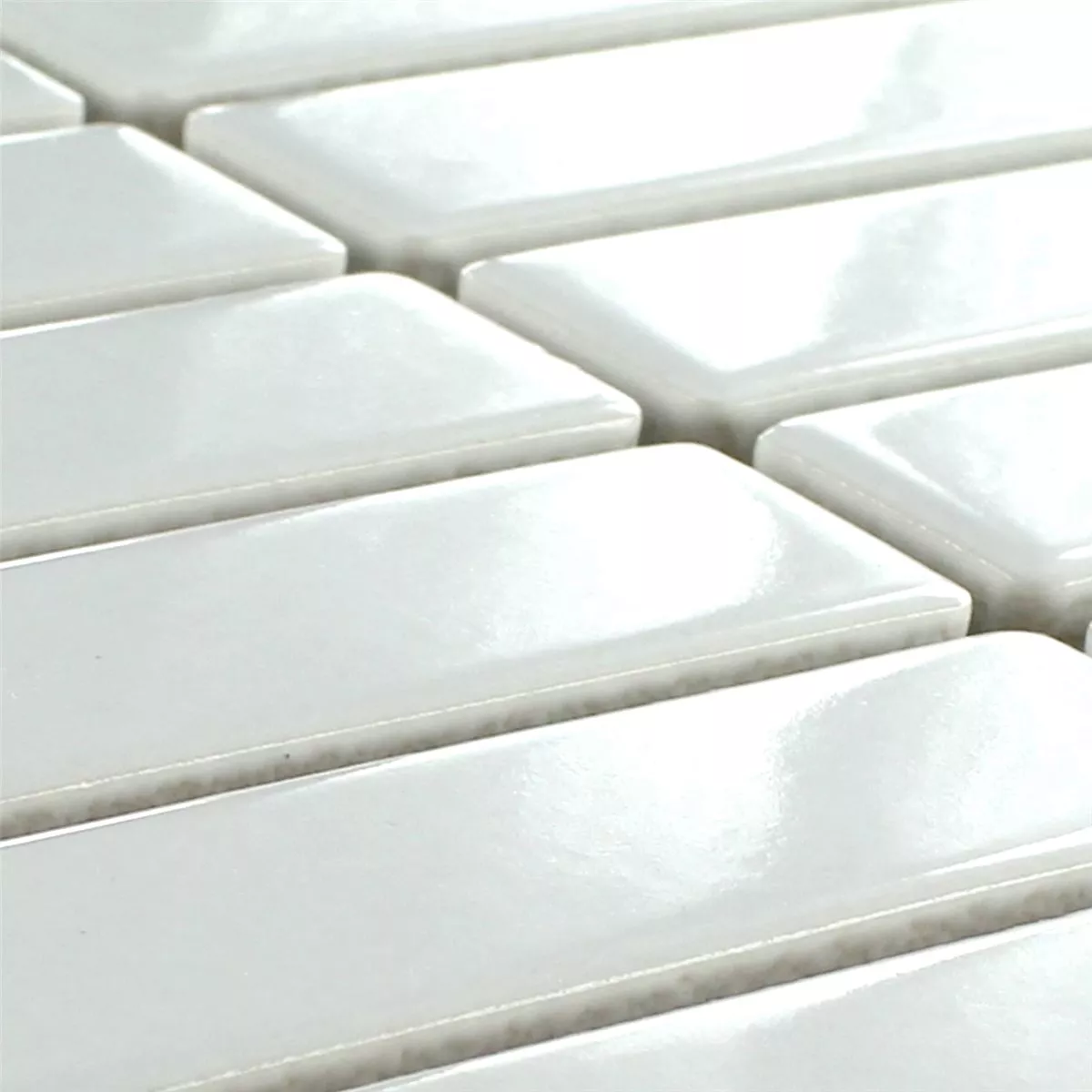 Mosaico Ceramica Bianco Maglia