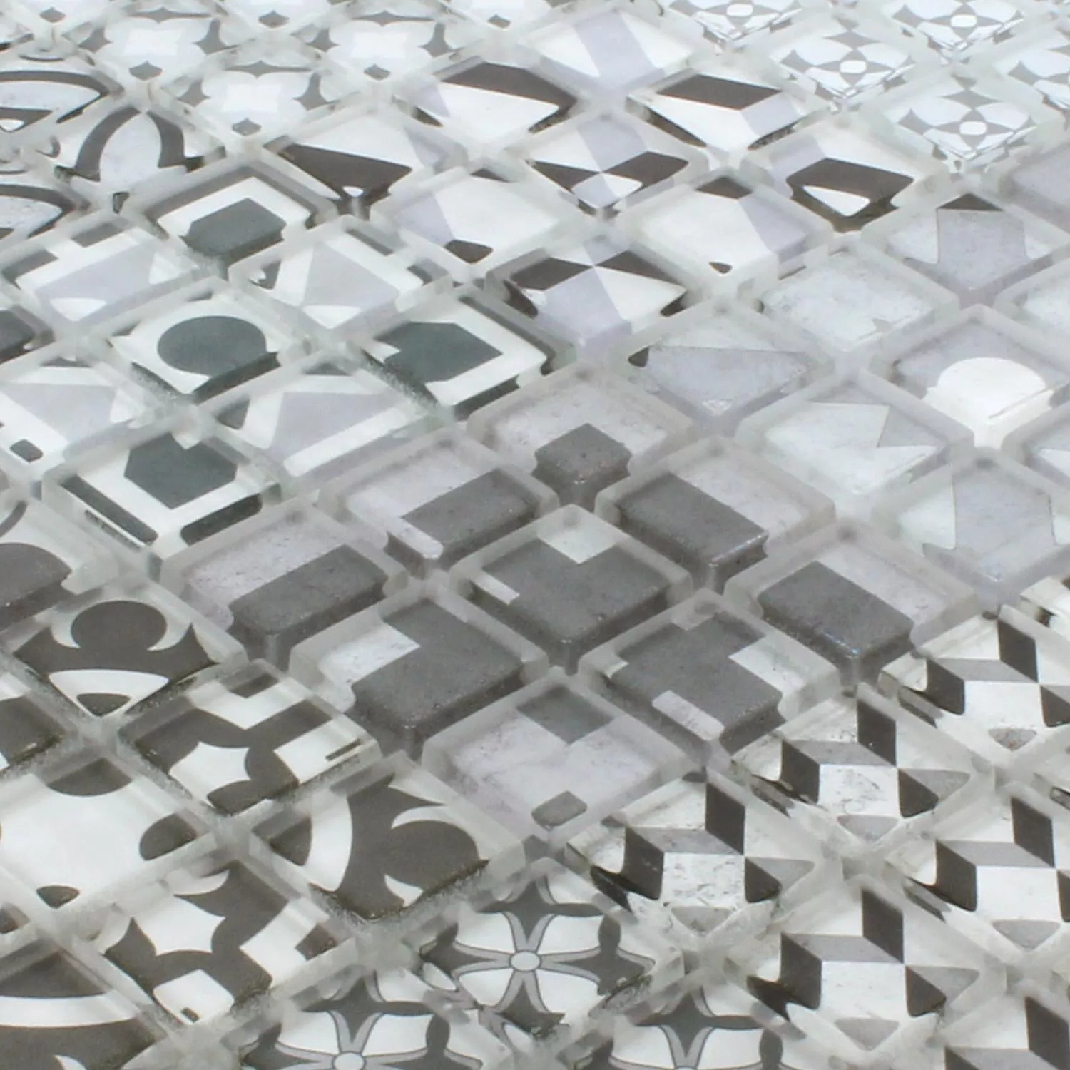 Mosaikfliesen Glas Inspiration Schwarz