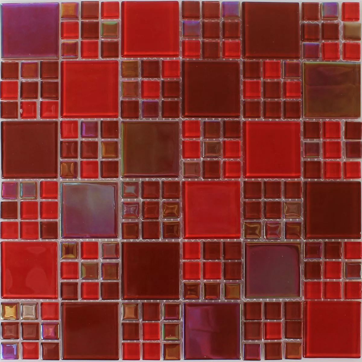 Mosaico Vetro Piastrella Rosso Elox