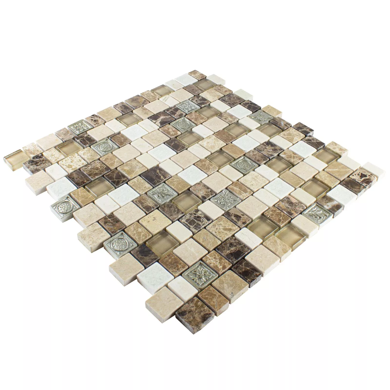 Mosaikfliesen Moranbah Braun Beige Weiß