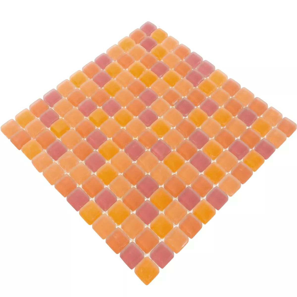 Glasmosaik Fliesen Ponterio Frosted Orange Mix