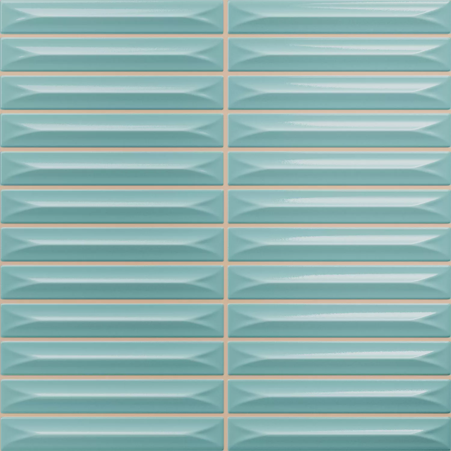 Bevel Himmelblau Glänzend Stäbchen 20x20 cm